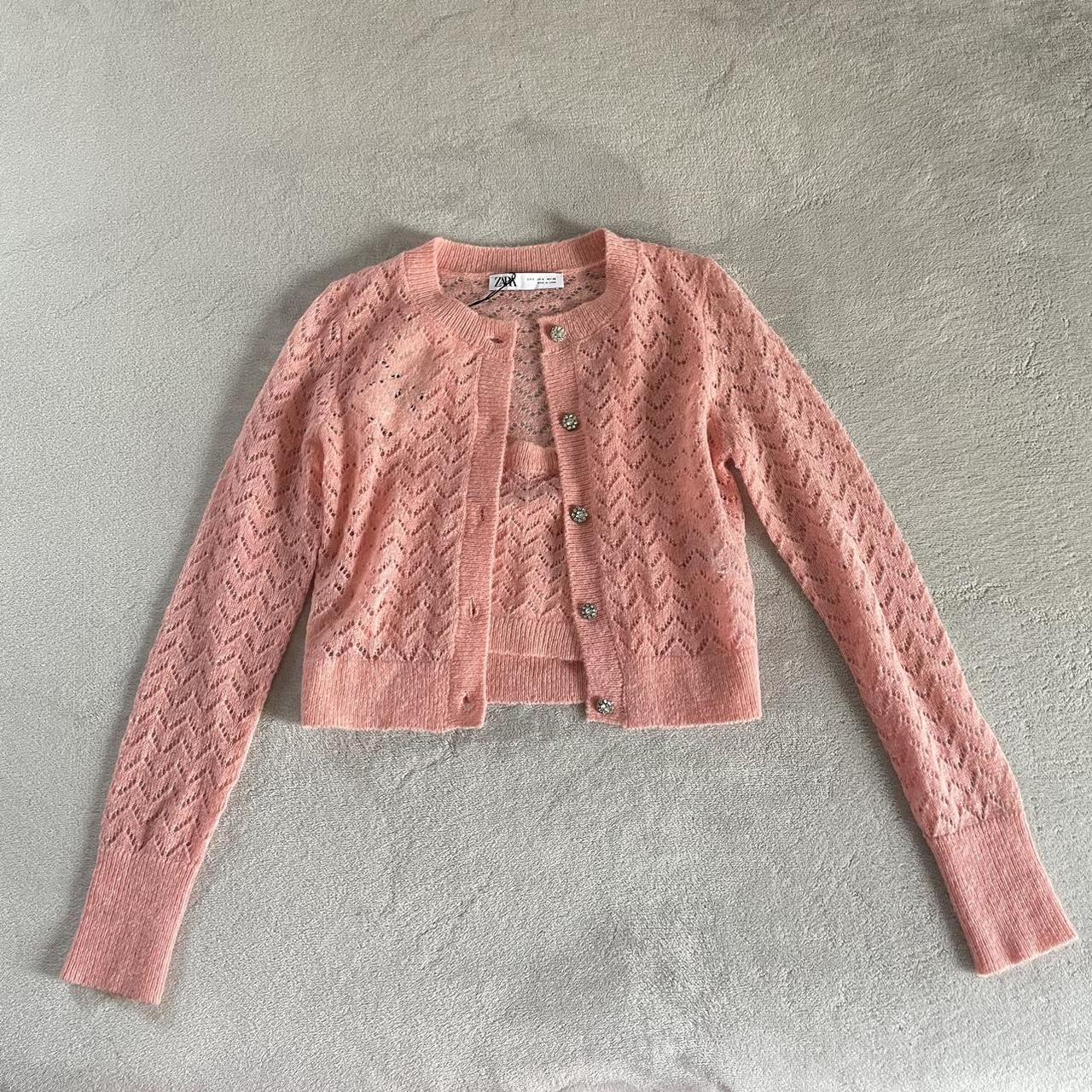 Zara Women's Pink Cardigan | Depop