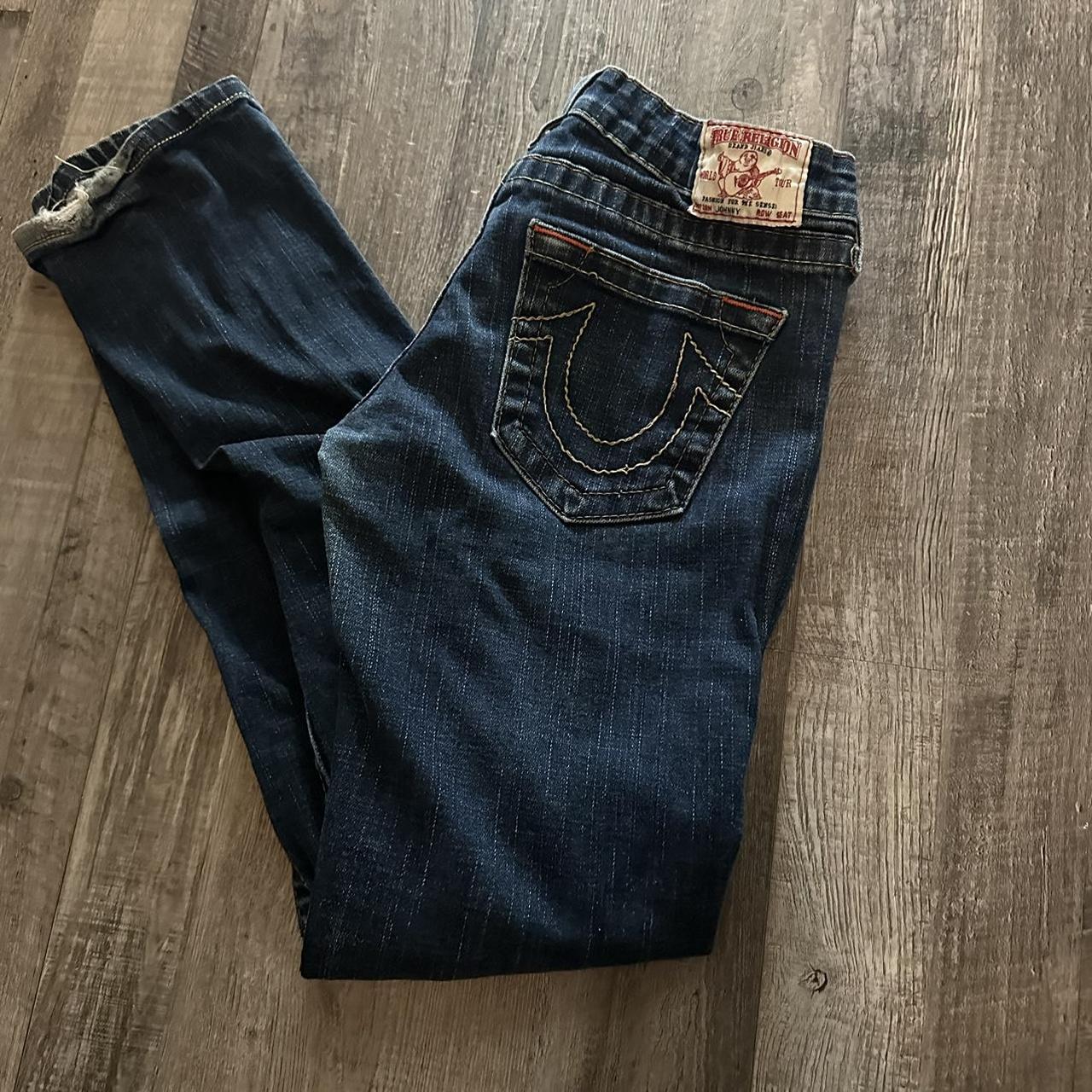 Size 28 true religion sized to fit a size 24 with a... - Depop