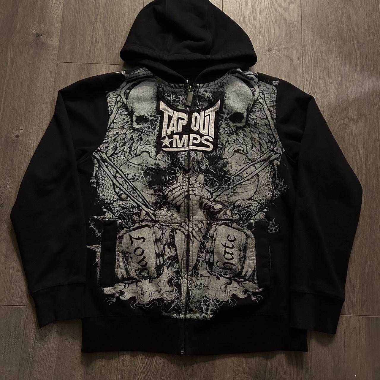 DM BEFORE BUYING!!!! tapout zip up size M perfect... - Depop