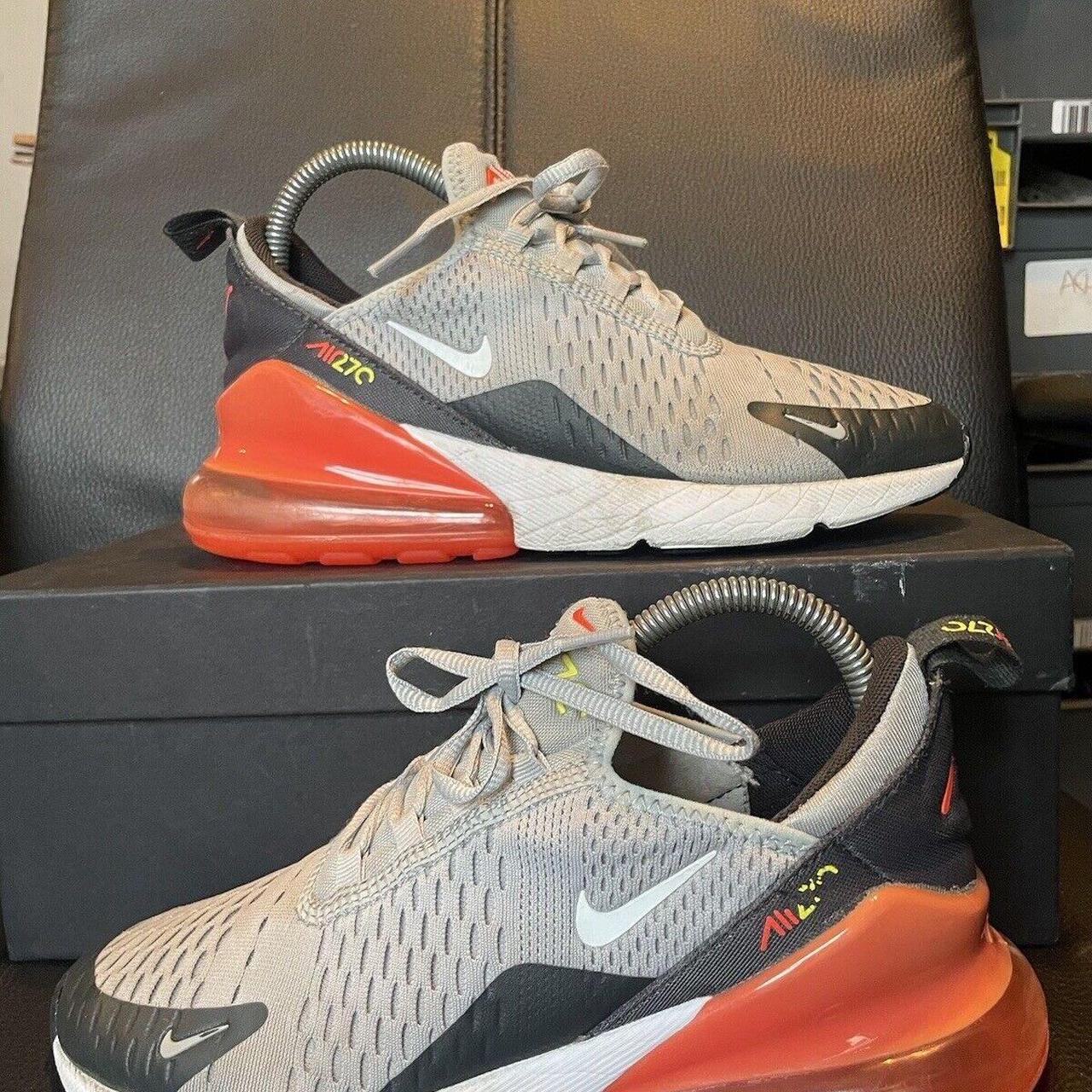 Nike Air Max 270 Light Smoke Grey Crimson GS UK 5 US. Depop