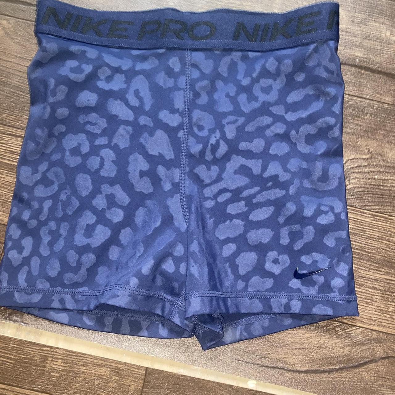womens blue nike pro shorts