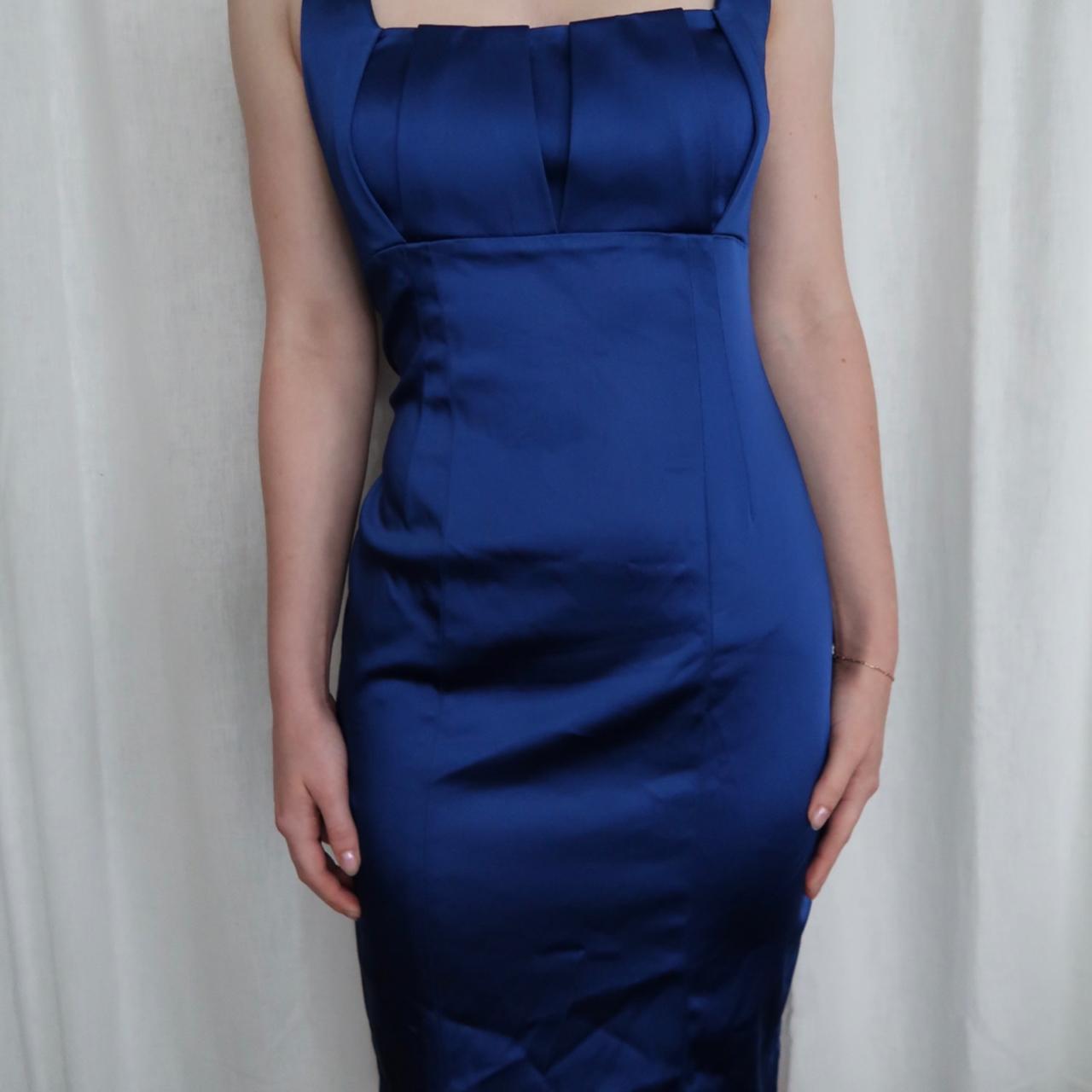 Calvin klein deals navy blue dresses