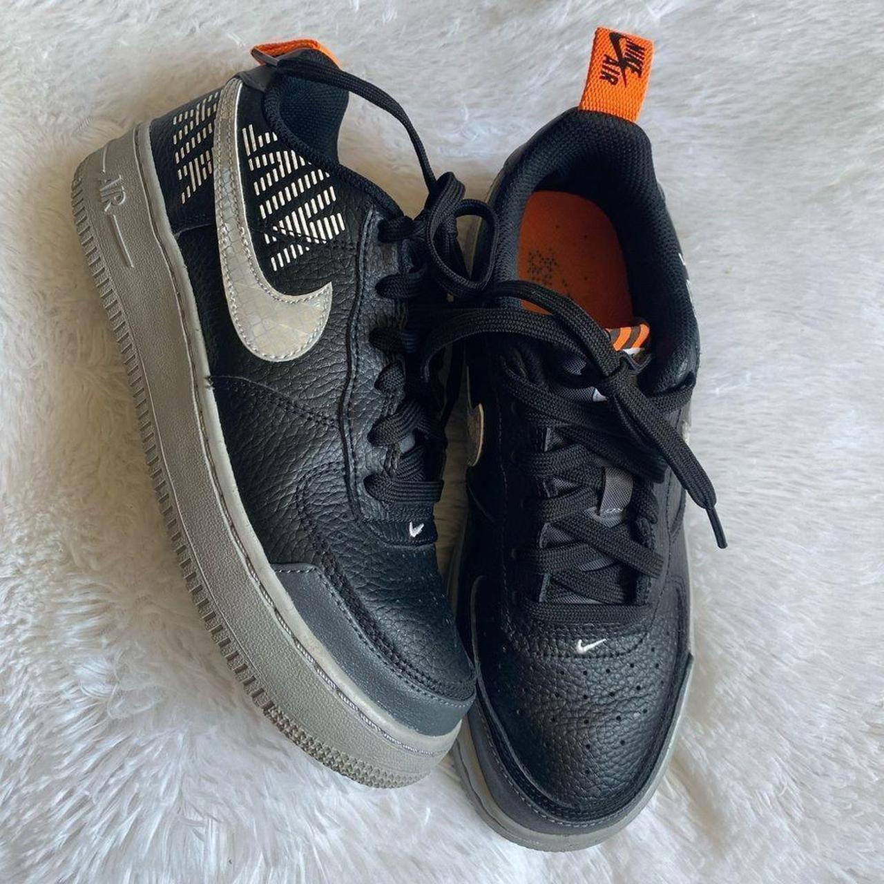 Nike Air Force 1 LV8 2 GS Under Construction Black Gray Sneakers