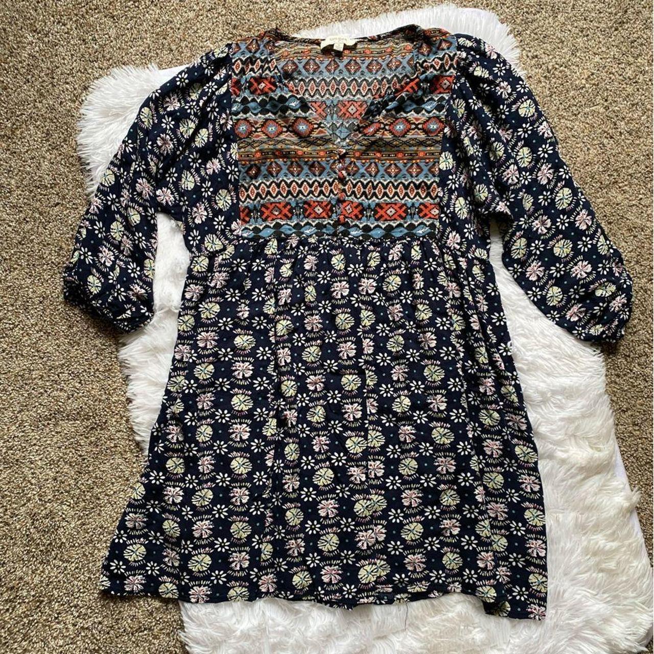 Umgee Boho Dress Size Medium Multi Color Good Depop
