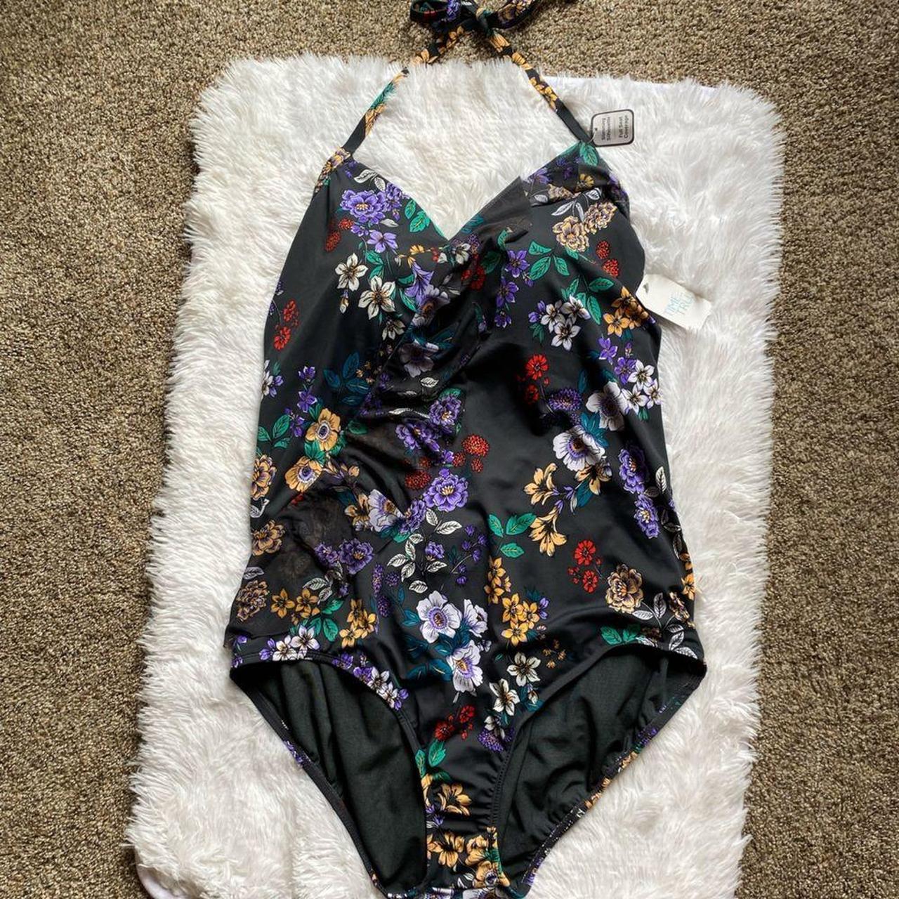 Time and Tru One Piece Swimsuit Full Seat Coverage Depop