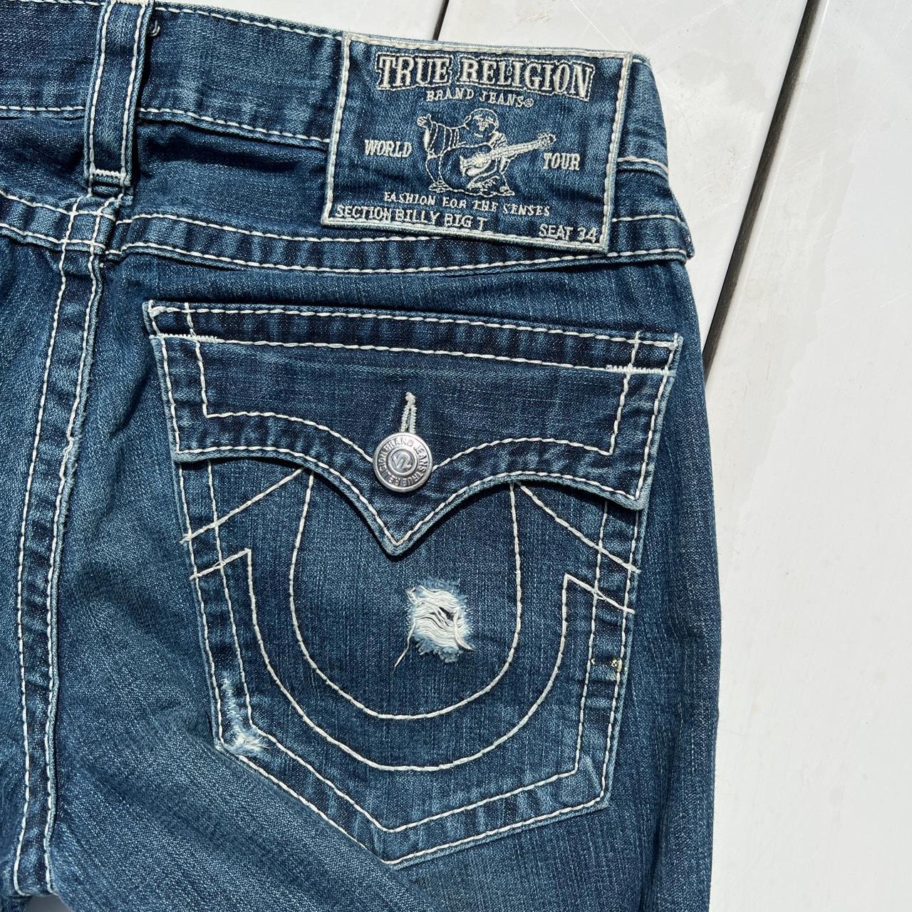 TRUE RELIGION JEANS BIG STITCH BILLY BIG T SIZE... - Depop