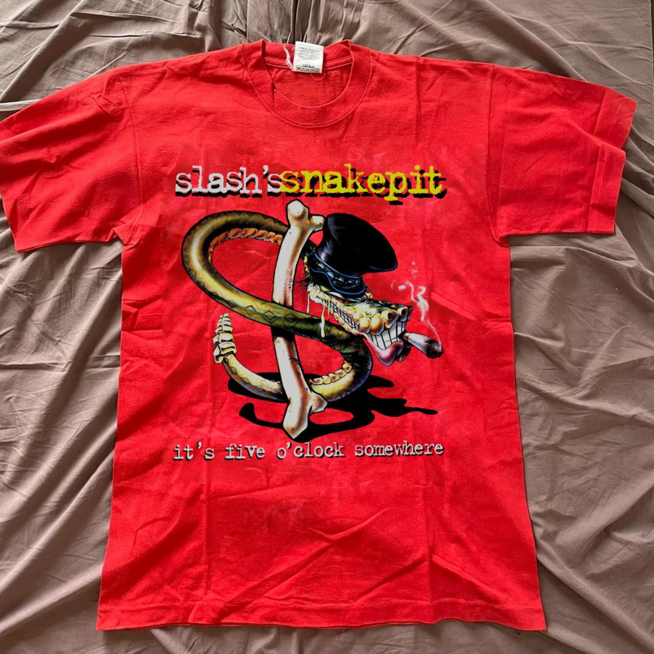 slash snakepit red tshirt US size S = 18 X 28.5 | Depop
