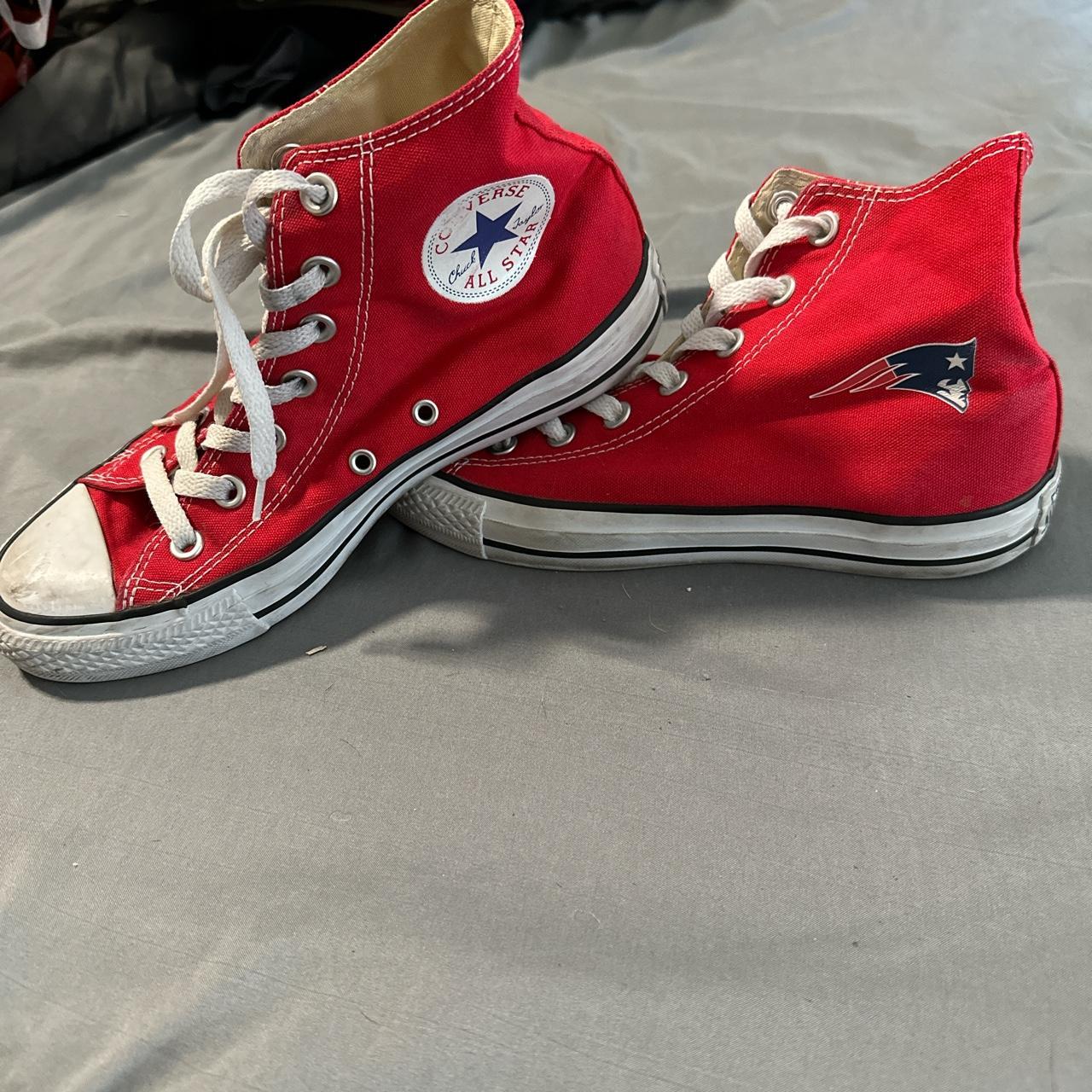 NFL Patriots Logo Converse Chuck Taylors W7.5/M5.5 - Depop