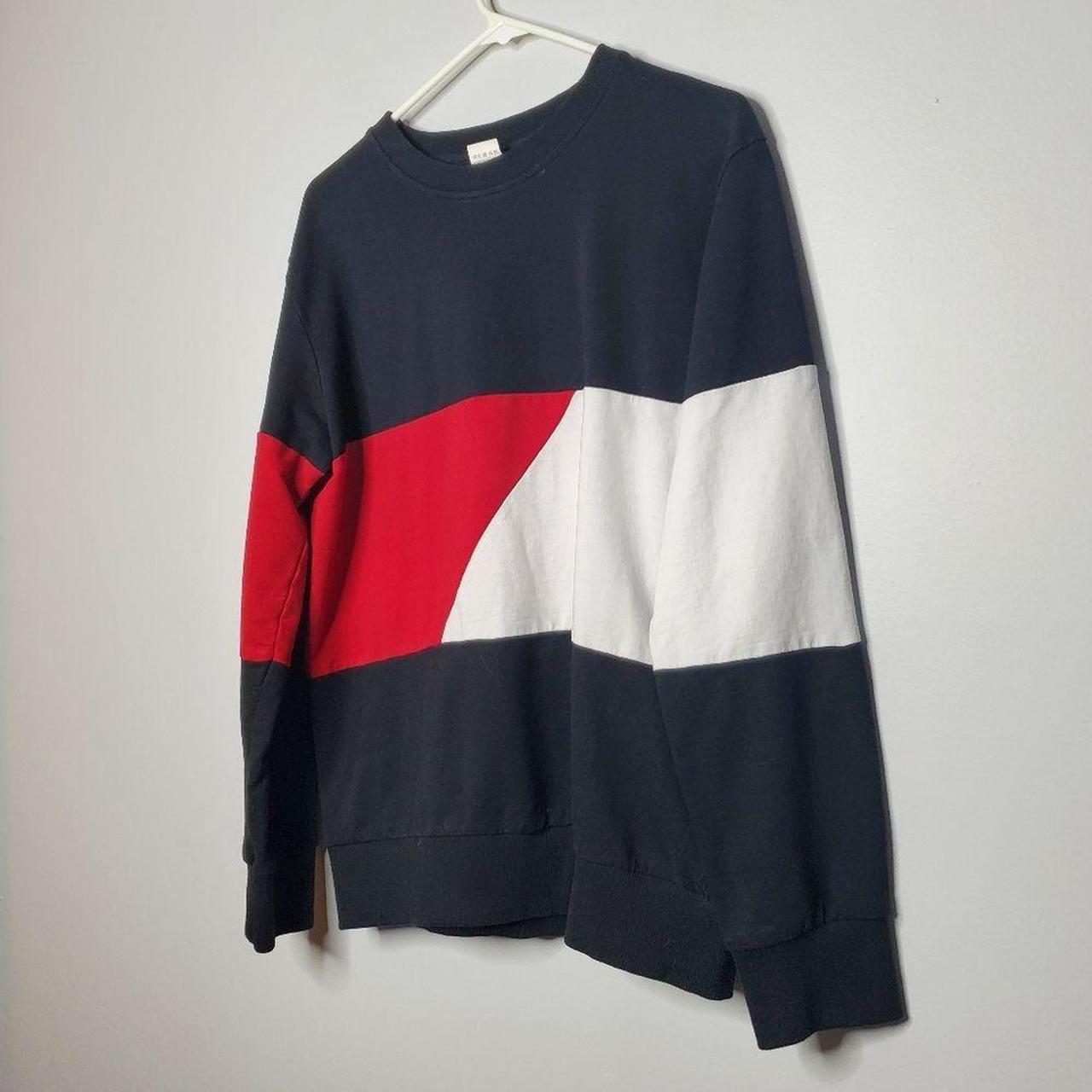 Men's Red and Black Jumper | Depop