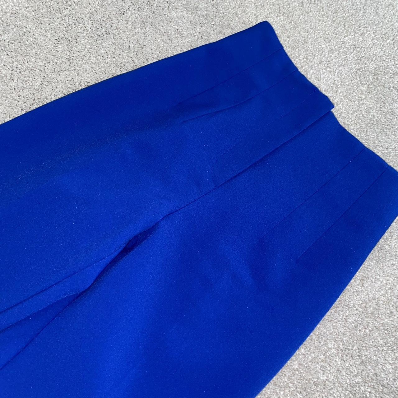 Blue Zara High Waist Trousers Worn once WAIST BEEN... - Depop