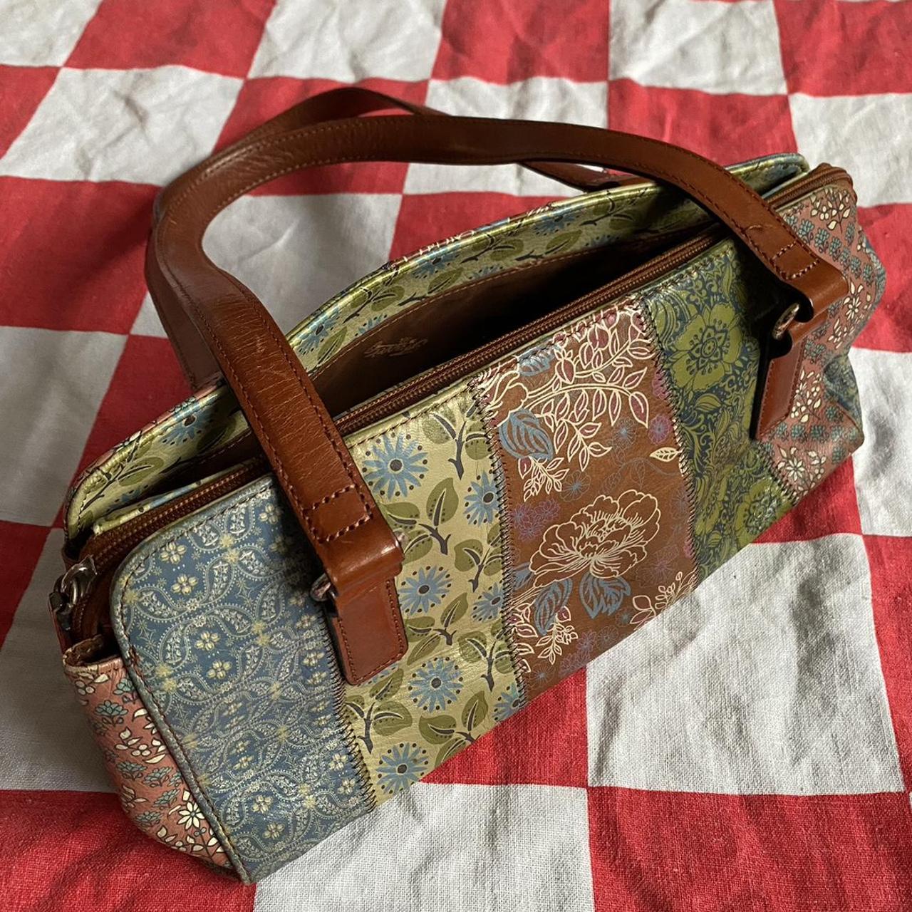 Patchwork leather bag Good condition some wear on - Depop