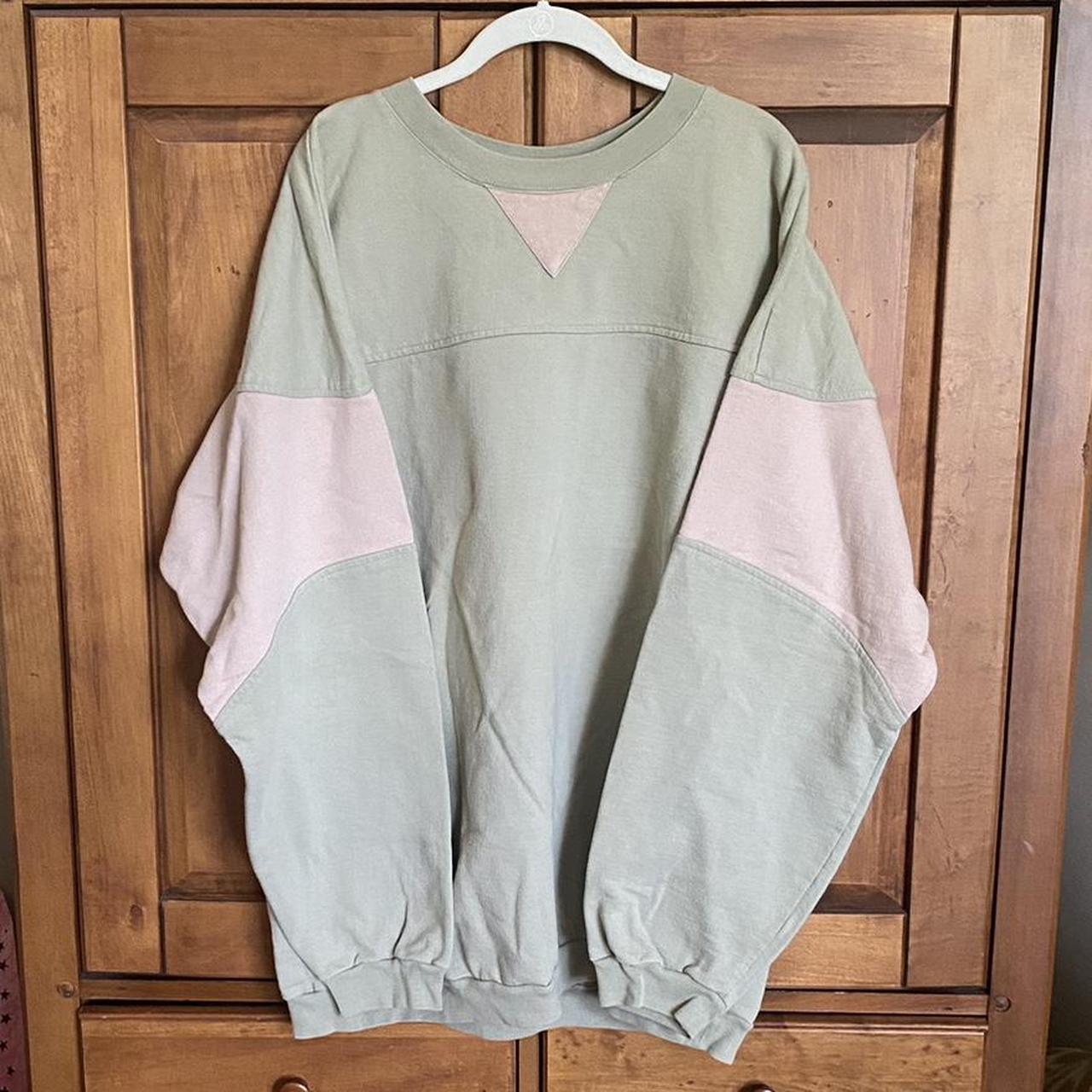 Vintage oversized sweatshirt Chicos, labeled size 2 - Depop
