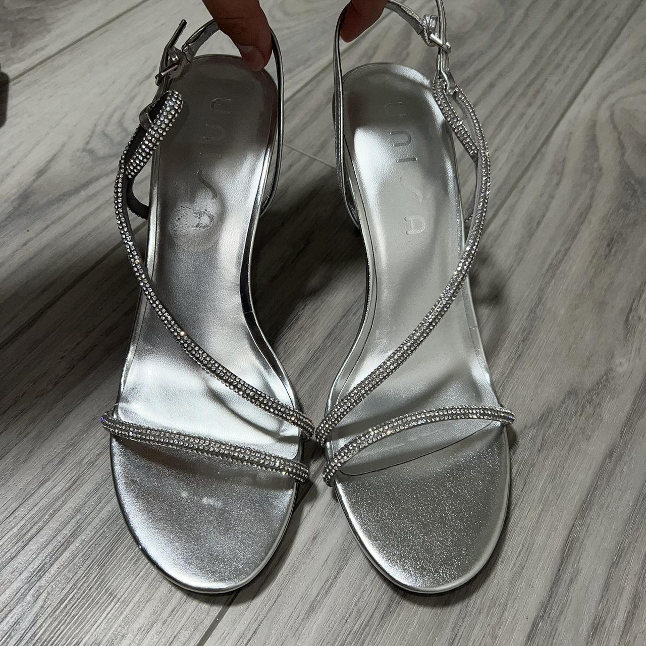 Women's Silver Sandals | Depop