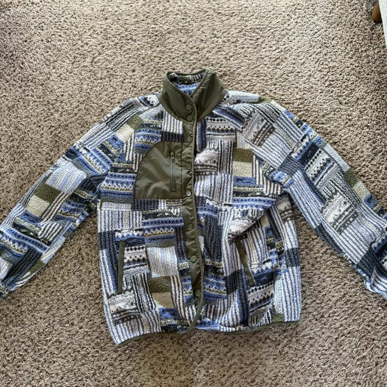 Women's Jacket - Multi/Green - L – Blue patchwork… - image 1