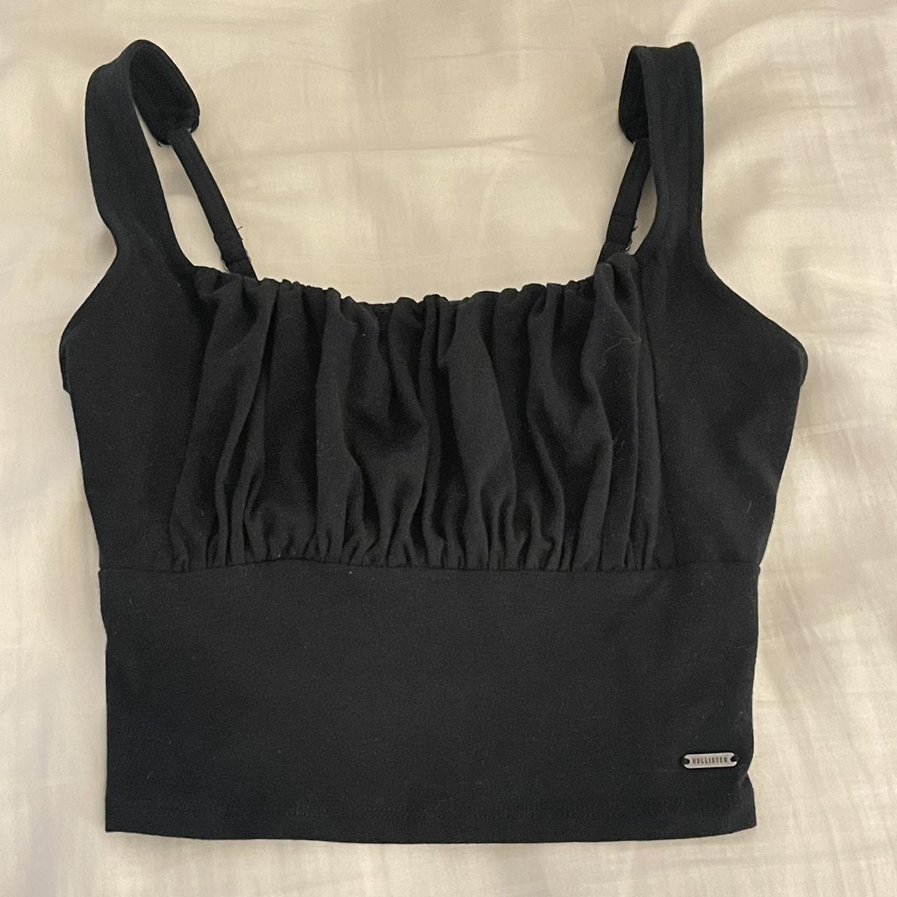 Hollister Co. Women's Black Crop-top | Depop