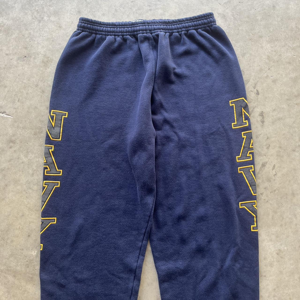 Soffe Men's Navy and Yellow Joggers-tracksuits | Depop