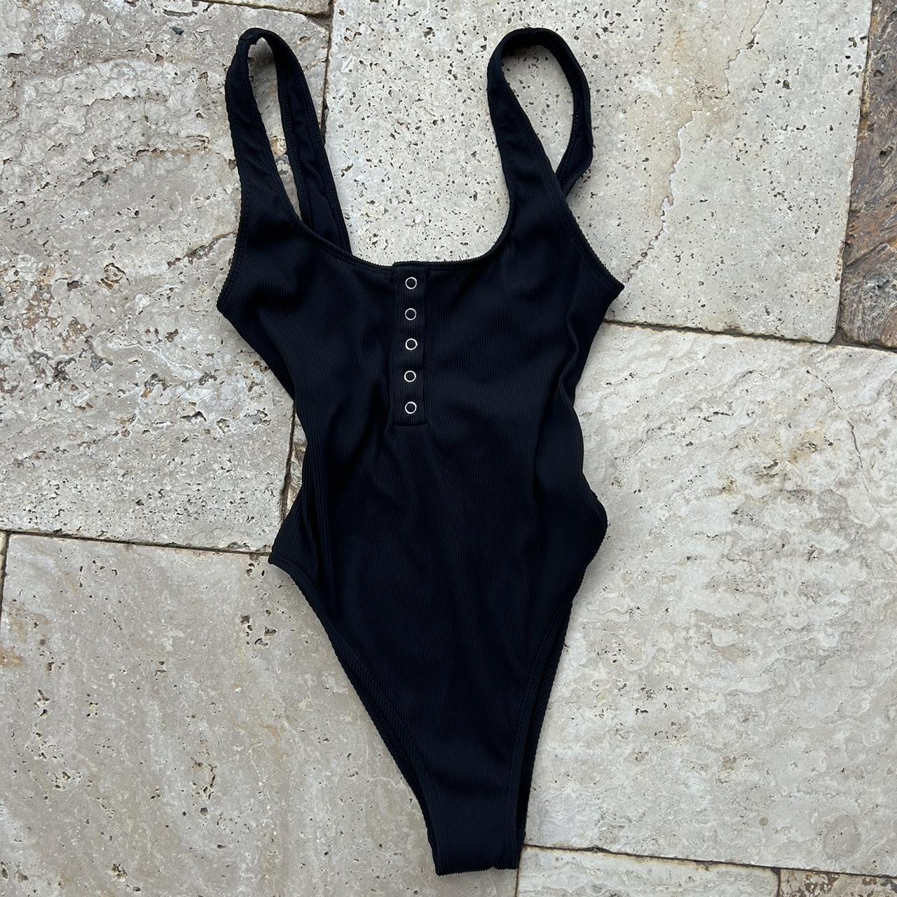 Aerie Women S Black Swimsuit One Piece Depop