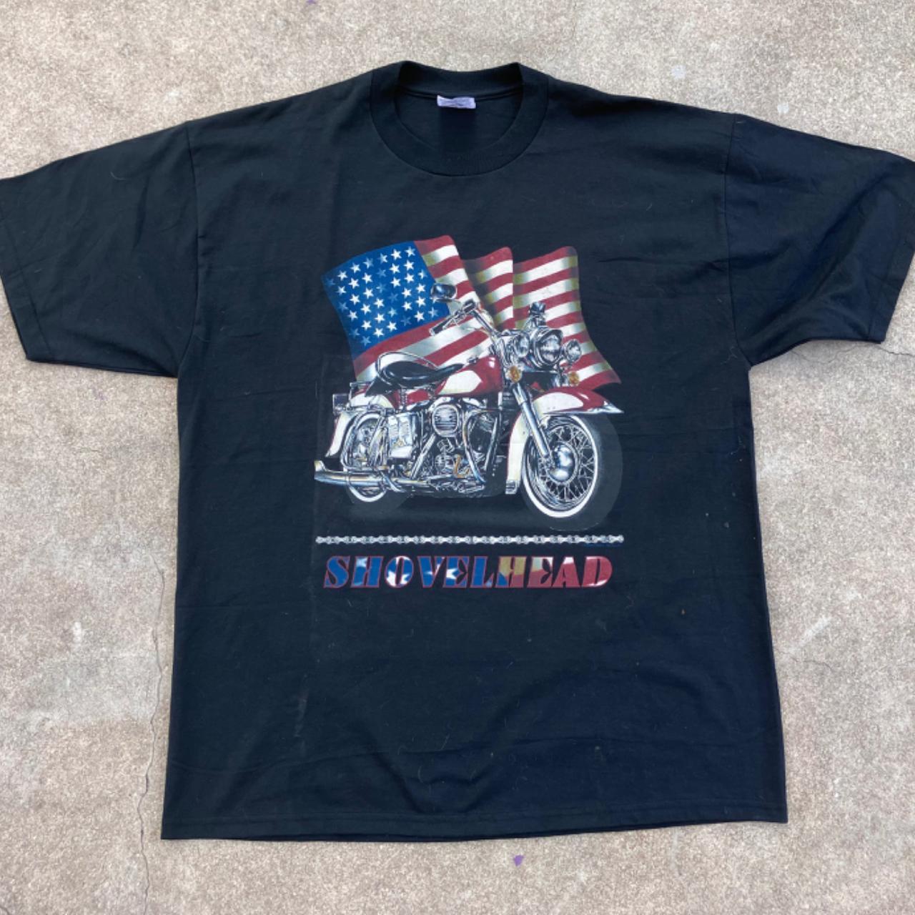 Ultra Rare Vintage CMJ Shovelhead Harley Motorcycle Single Stitch offers Shirt XL