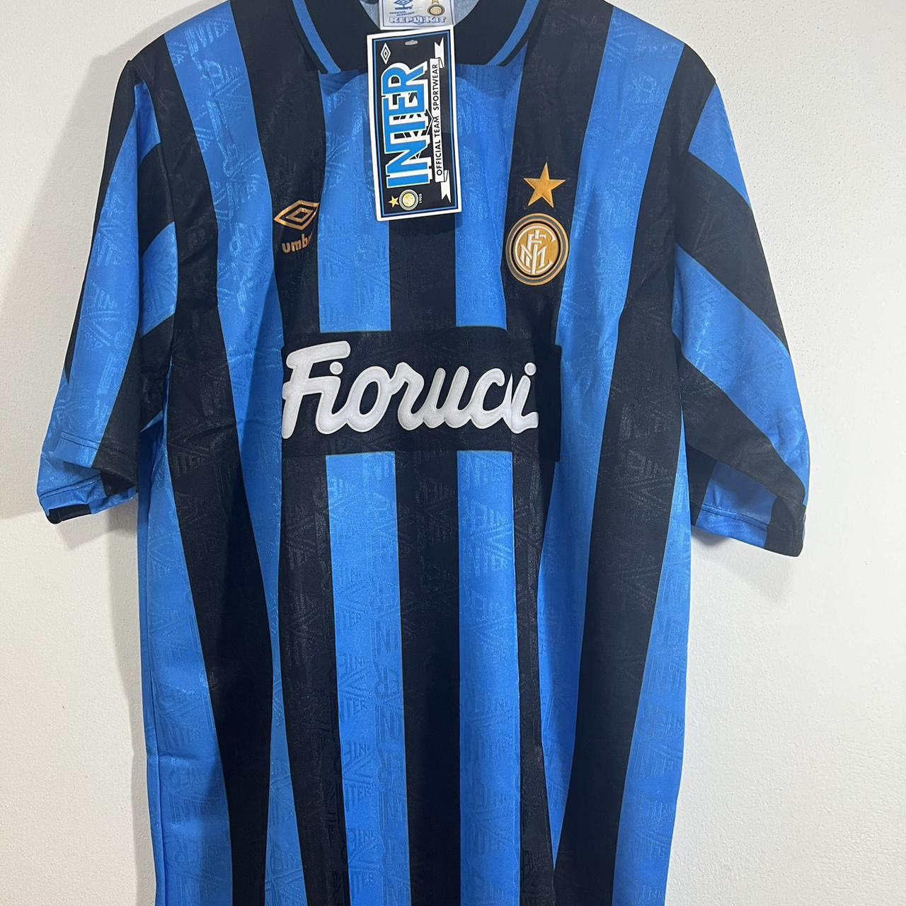 Inter Milan Home Shirt 1992-1993 Umbro Size XL | Depop