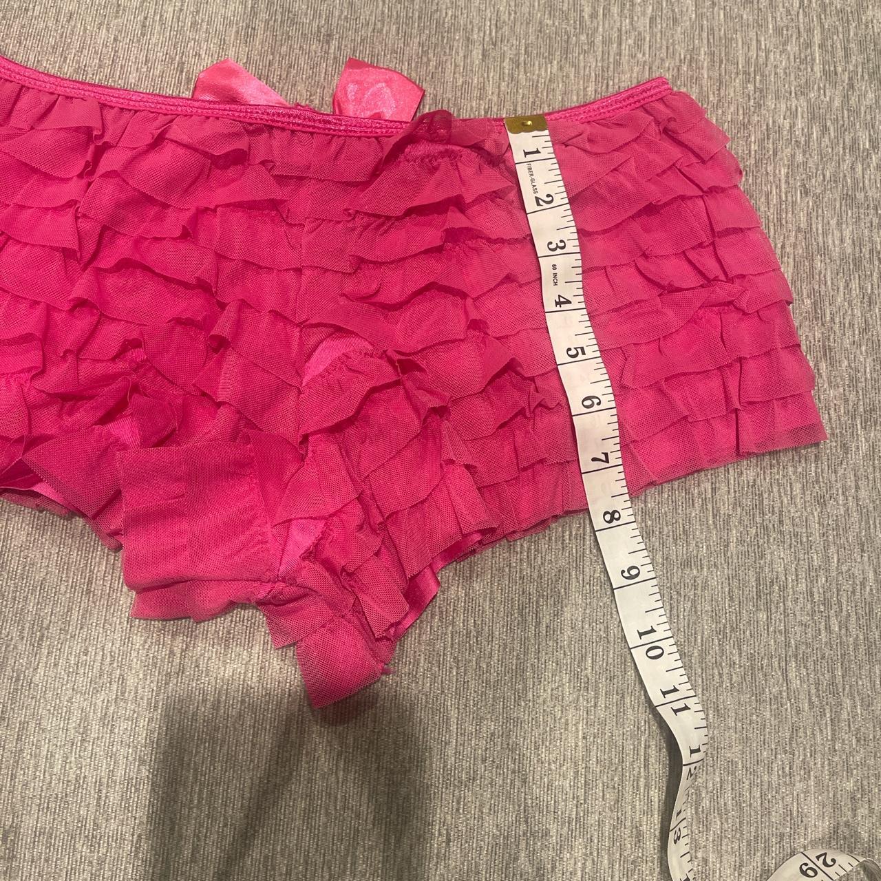 Bloomers with back bows. Layers of lace. Dark pink... - Depop