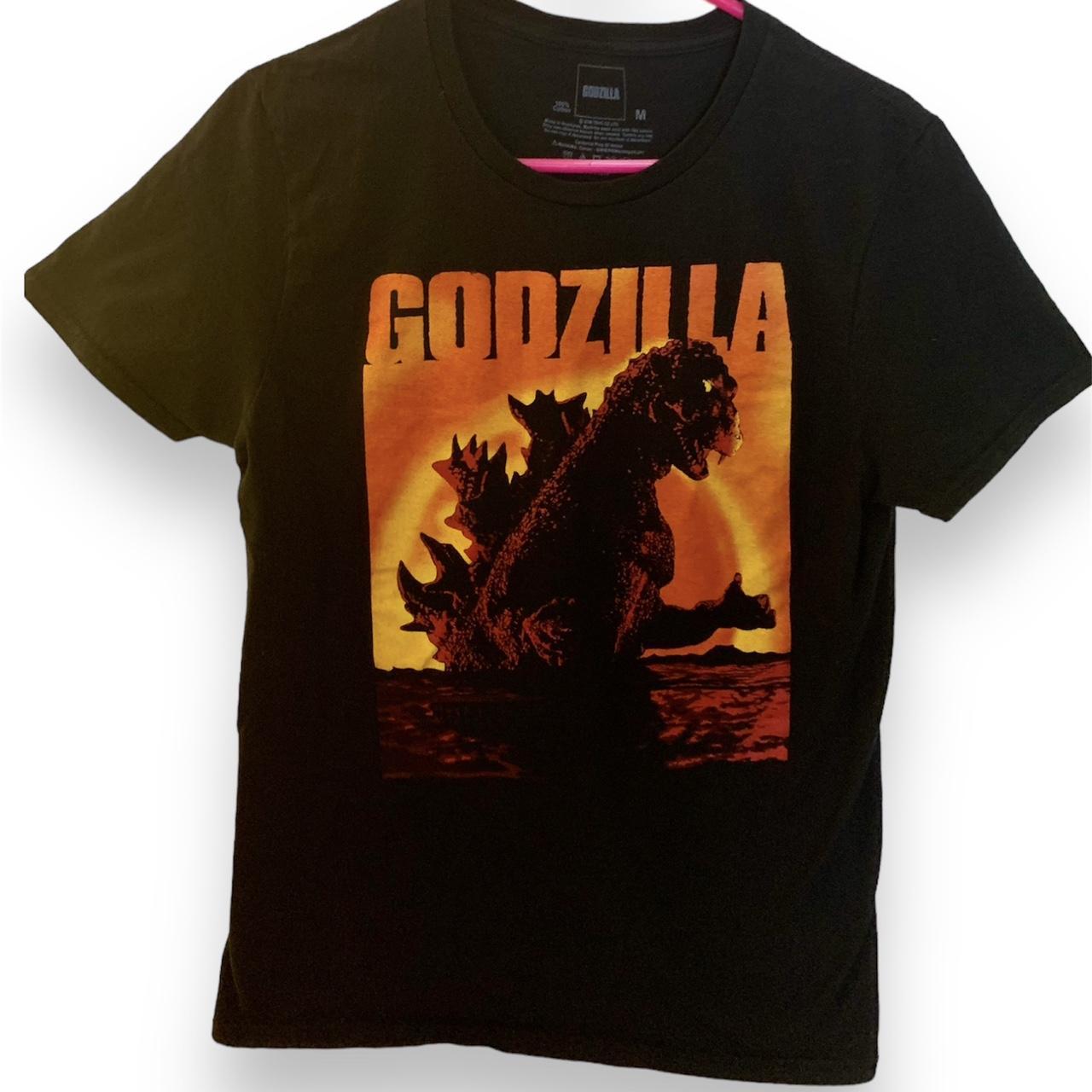 Godzilla Monster Kaiju Black T-shirt Size medium... - Depop