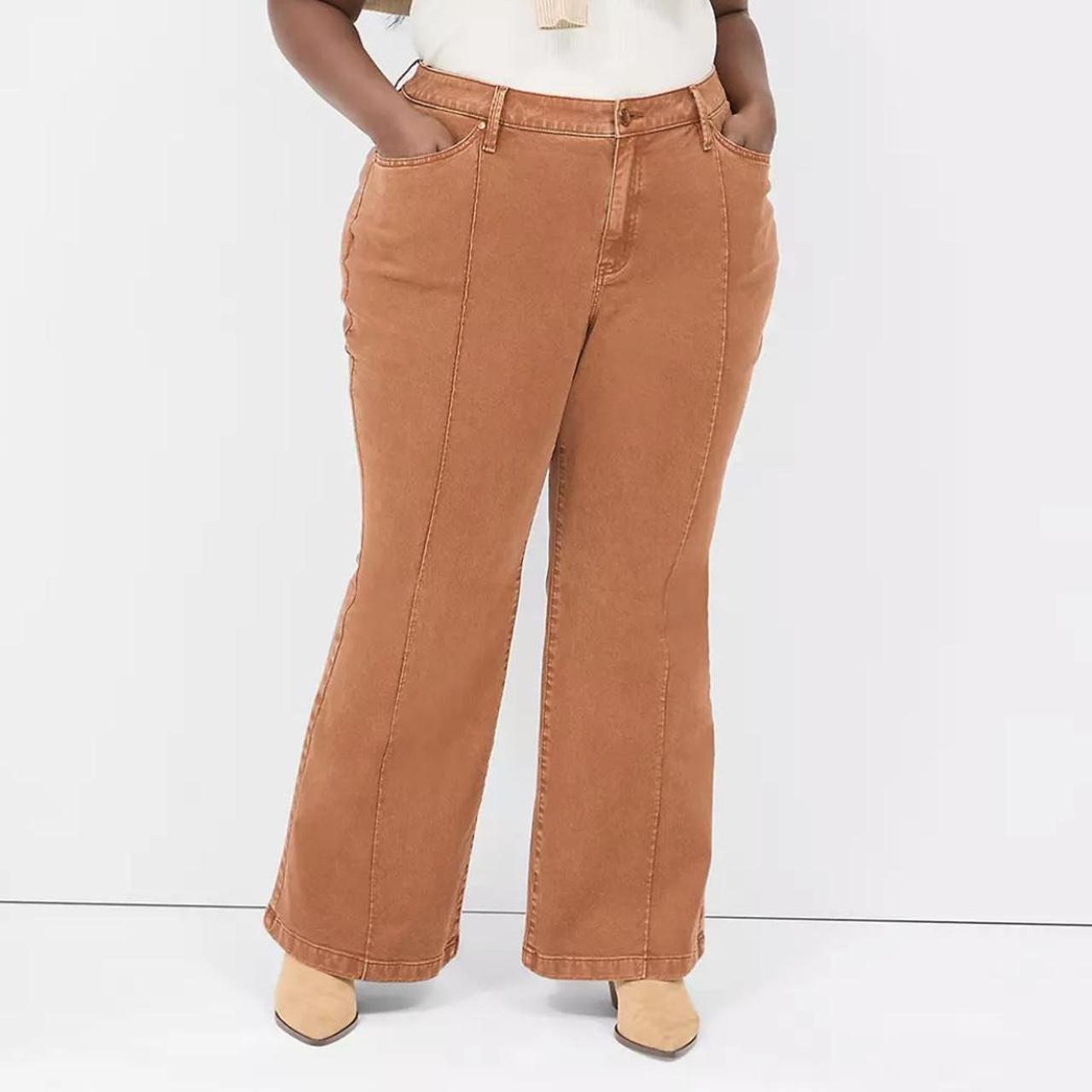 Lane Bryant Women's High waisted Pants Brown 14 – Plus size
