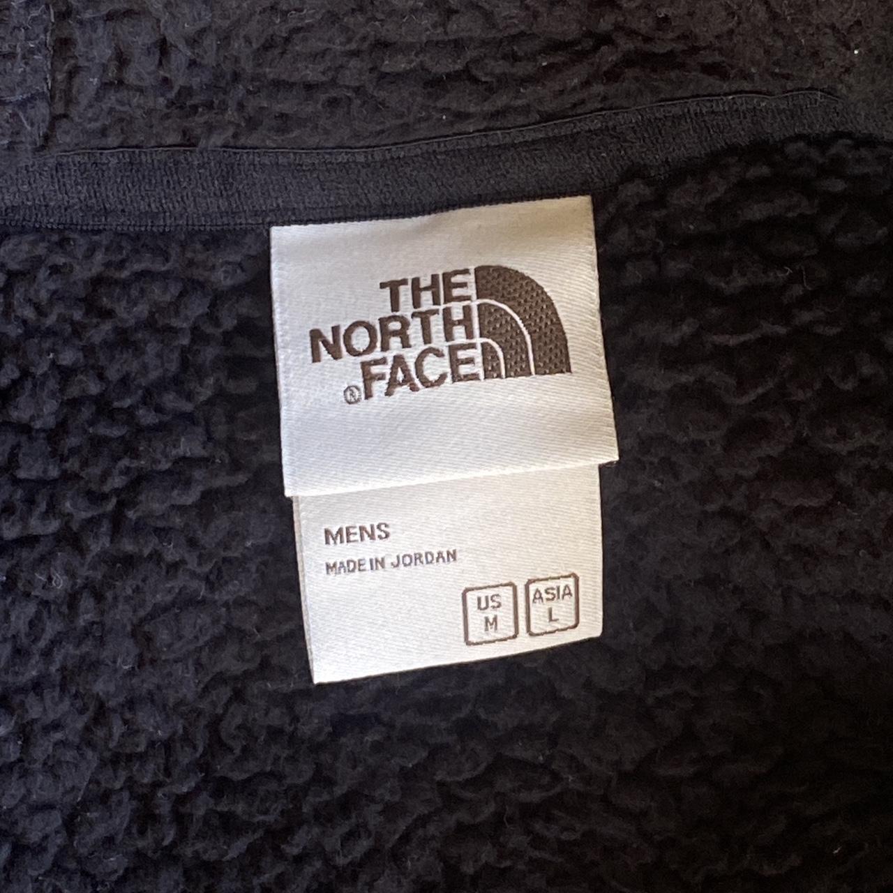 North Face fleece hooded zip up pullover... - Depop