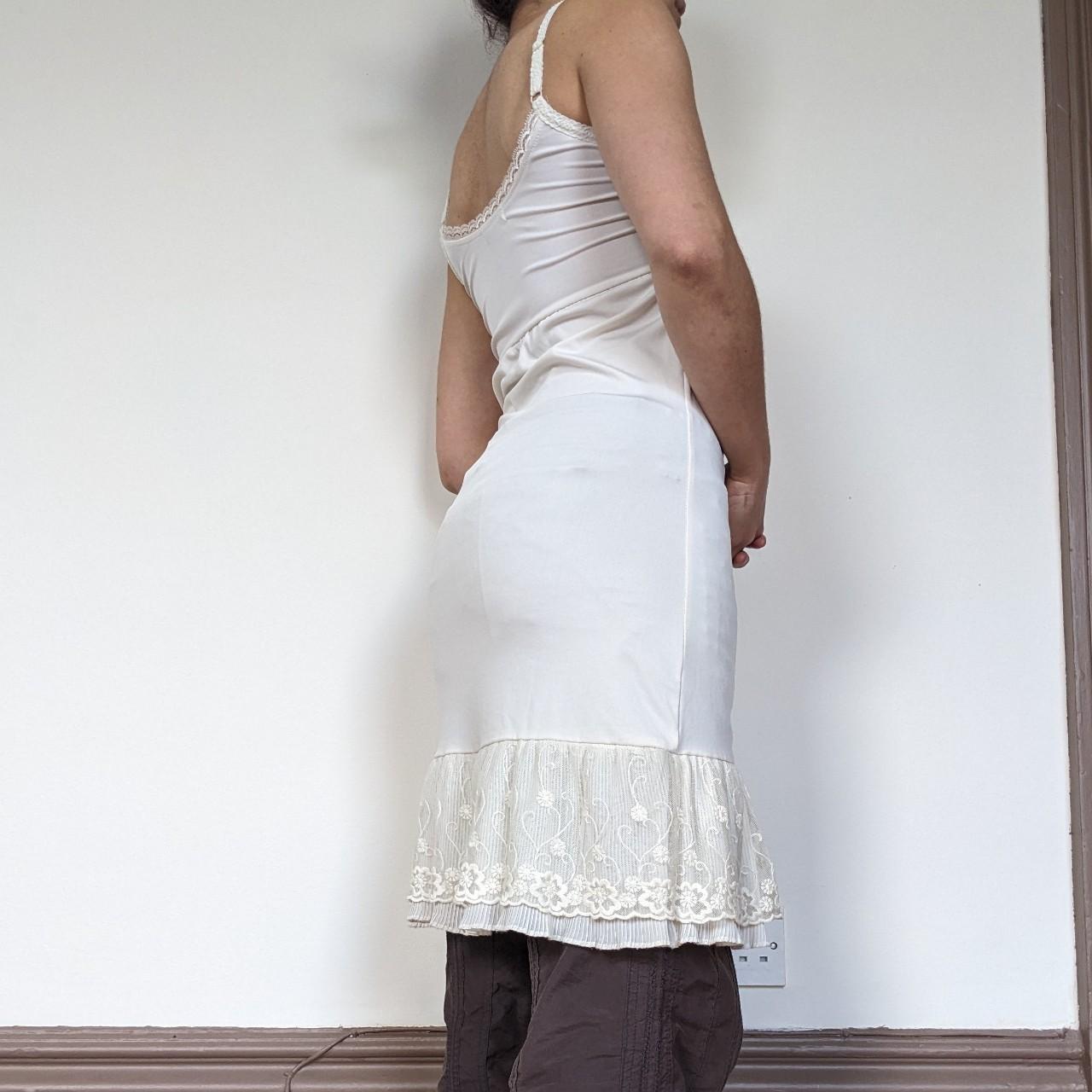 vintage delicate cream lace slip dress cami dress... Depop