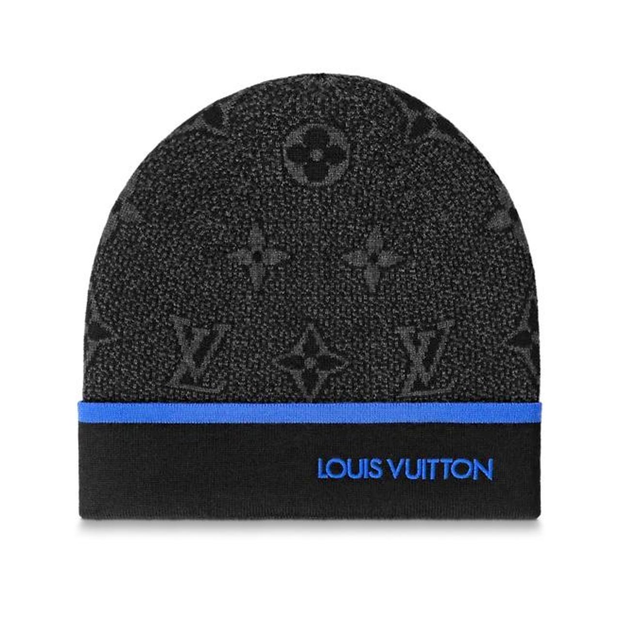 Louis Vuitton Monogram Beanie Blue - Depop