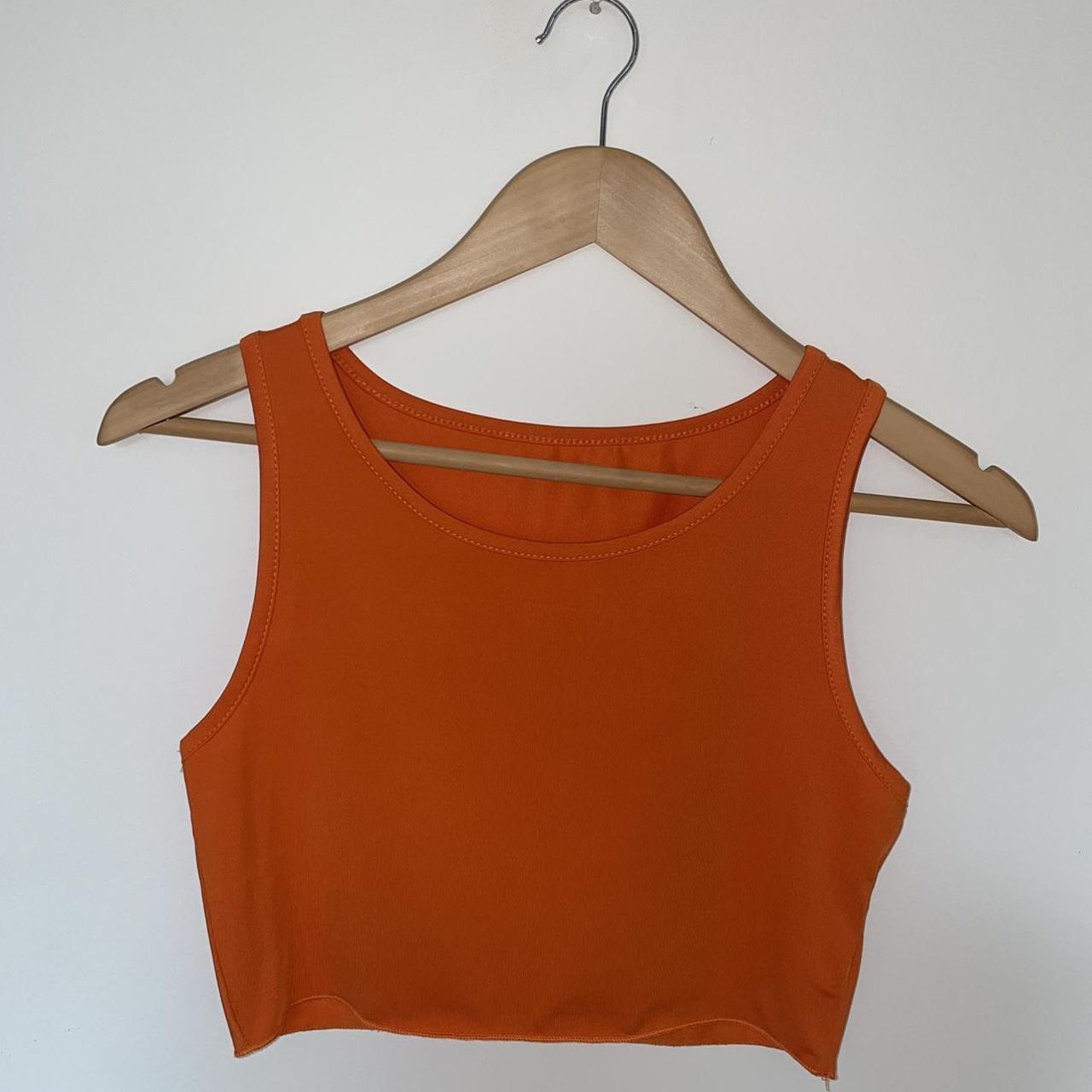 Shein burned orange crop top - never worn - would be... - Depop