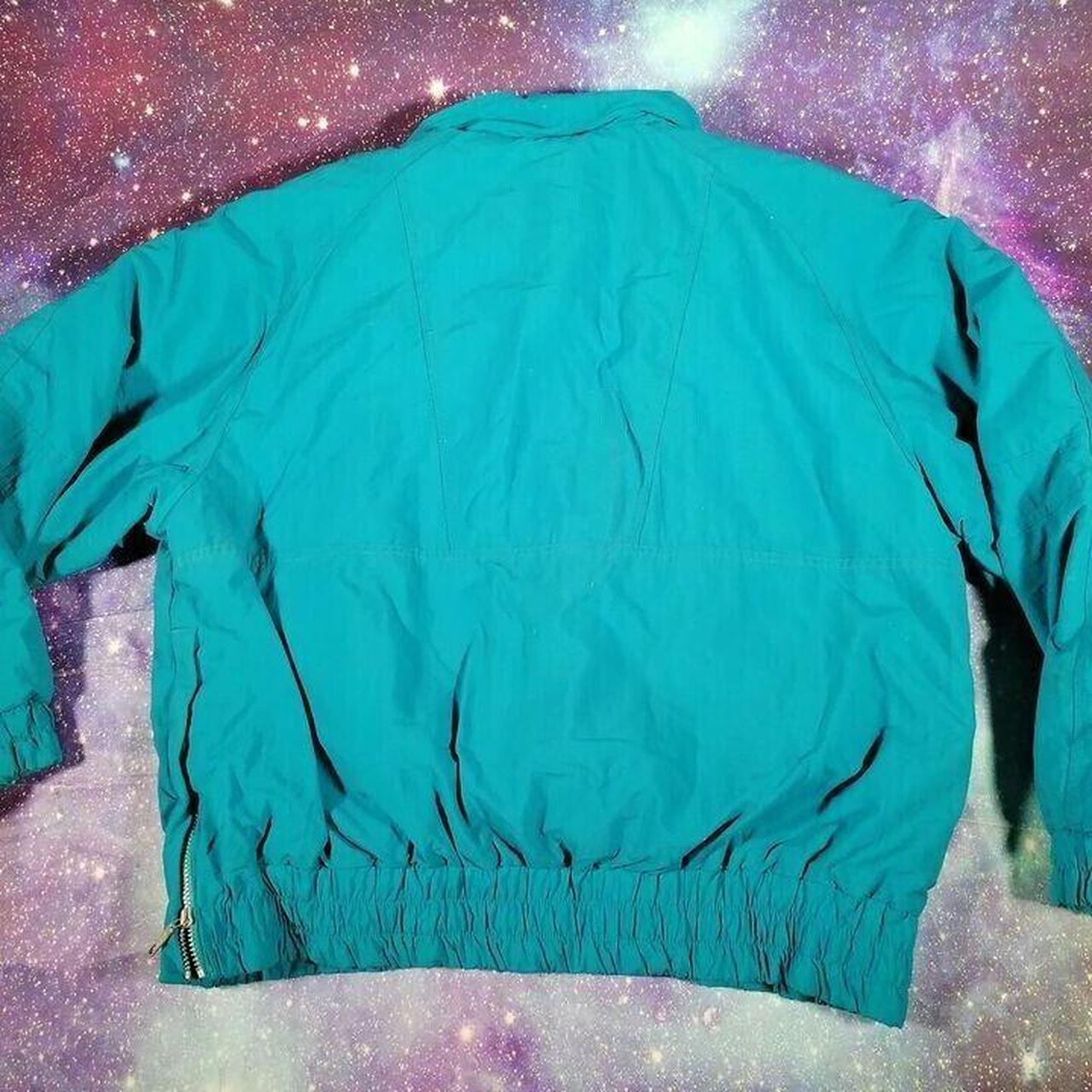 Eddie Bauer Ski Jacket Neon Green & Purple Puffer... Depop