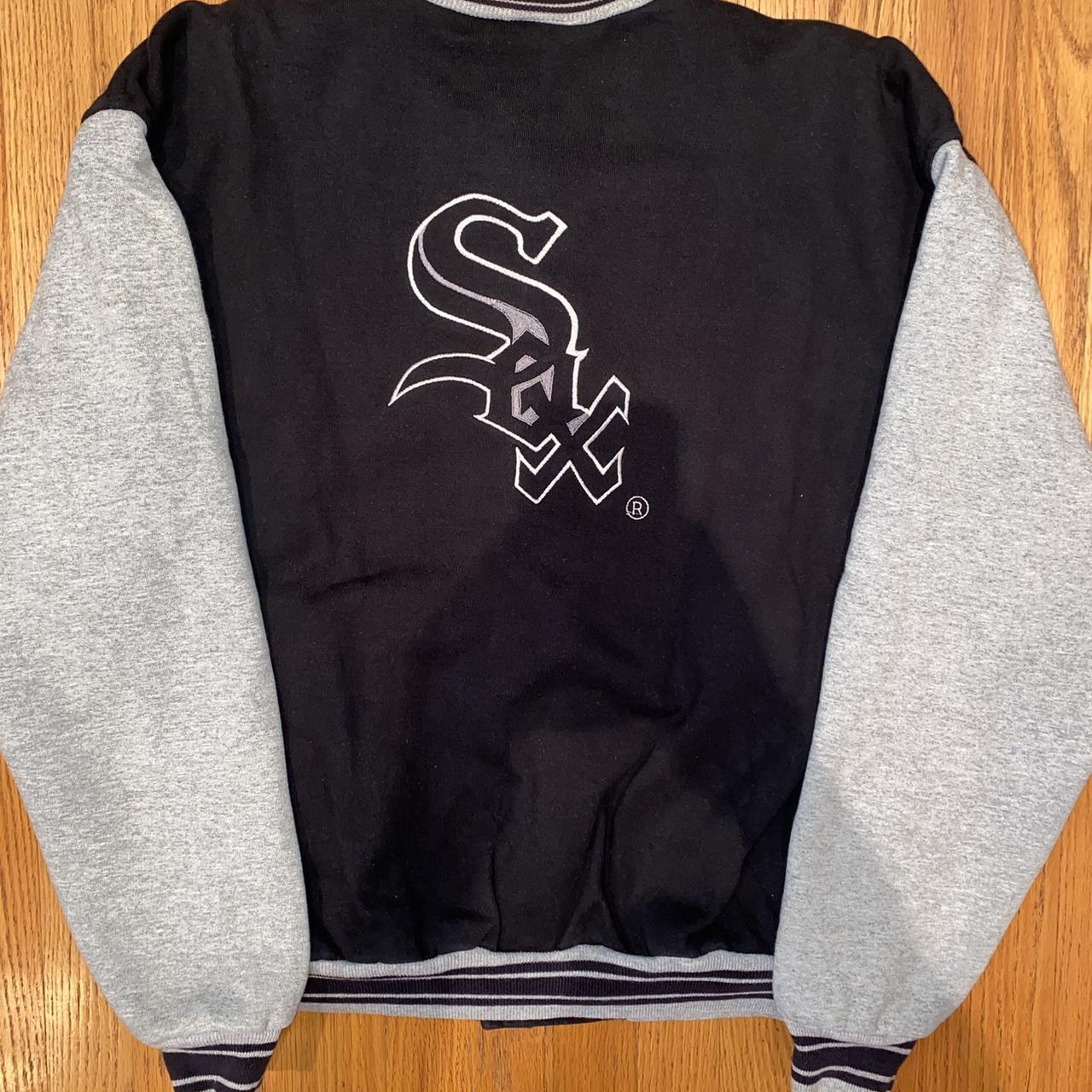 VINTAGE WHITE SOX VARSITY JACKET OPEN TO OFFERS - Depop