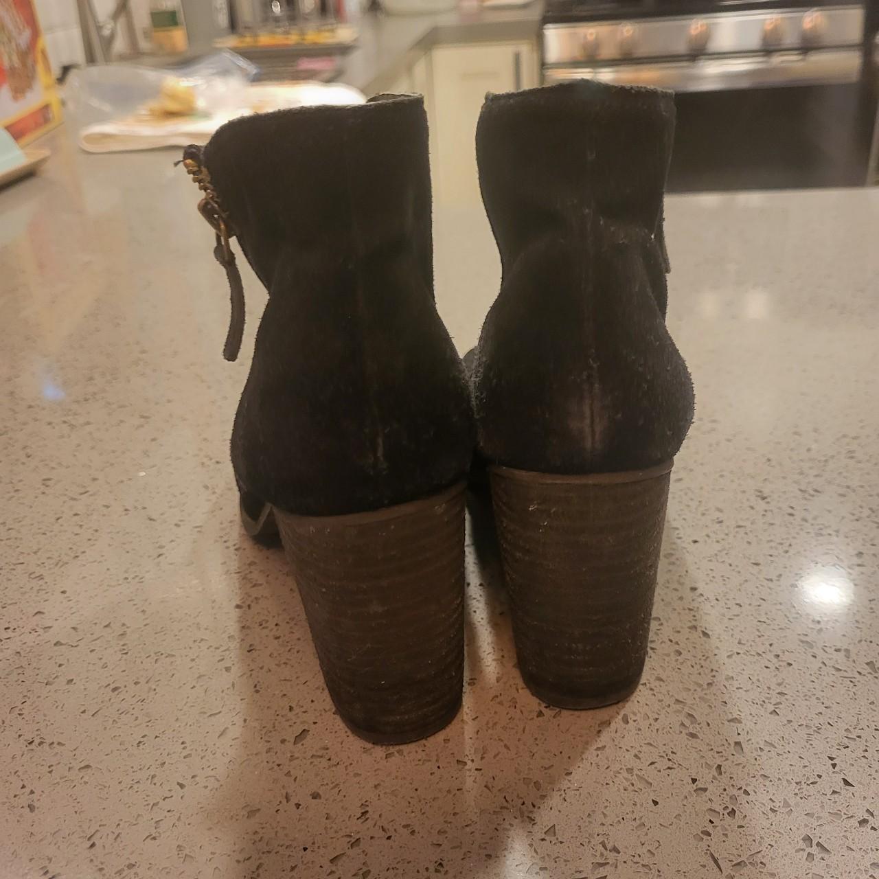 high heel suede ankle boots