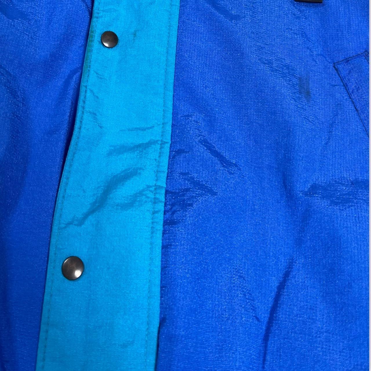 Vintage Colorblock Puffer Jacket Snap buttons, in... Depop