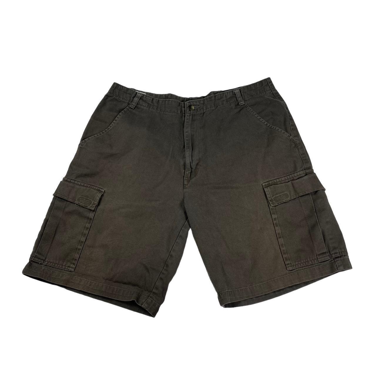 Baggy Cargo Shorts in Dark Brown Brand:... - Depop