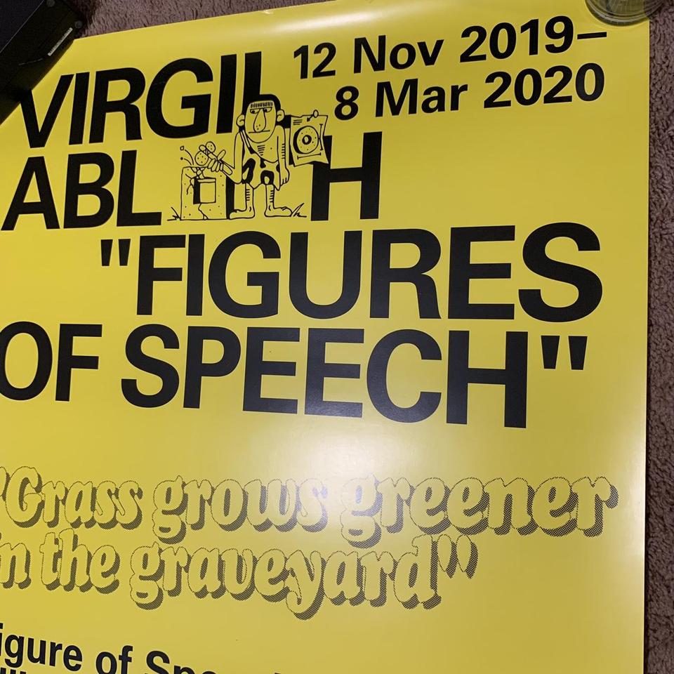 Virgil Abloh Figures purchases of Speech n.4 Metaphor Poster