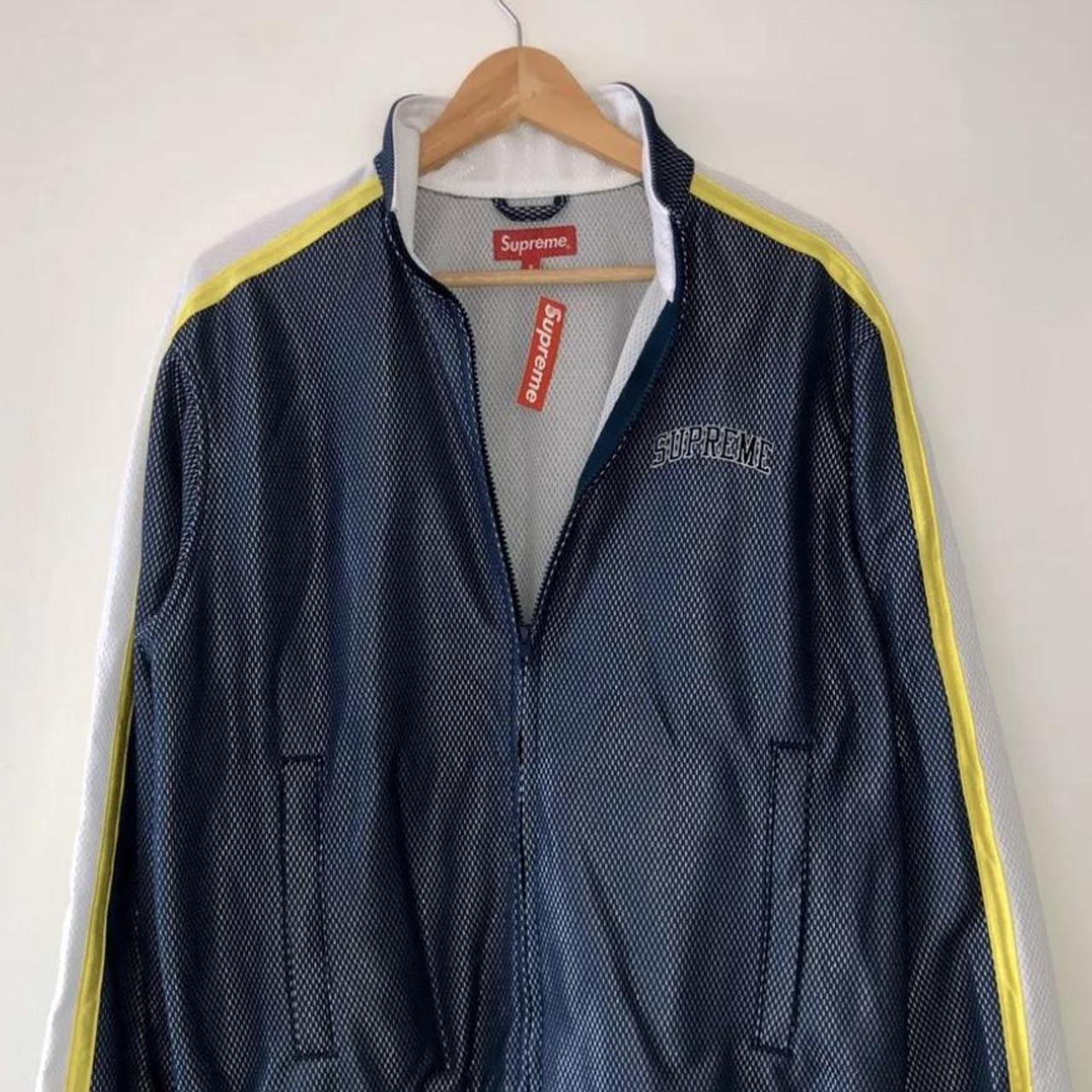 Supreme Bonded Mesh Track Jacket Navy - Depop