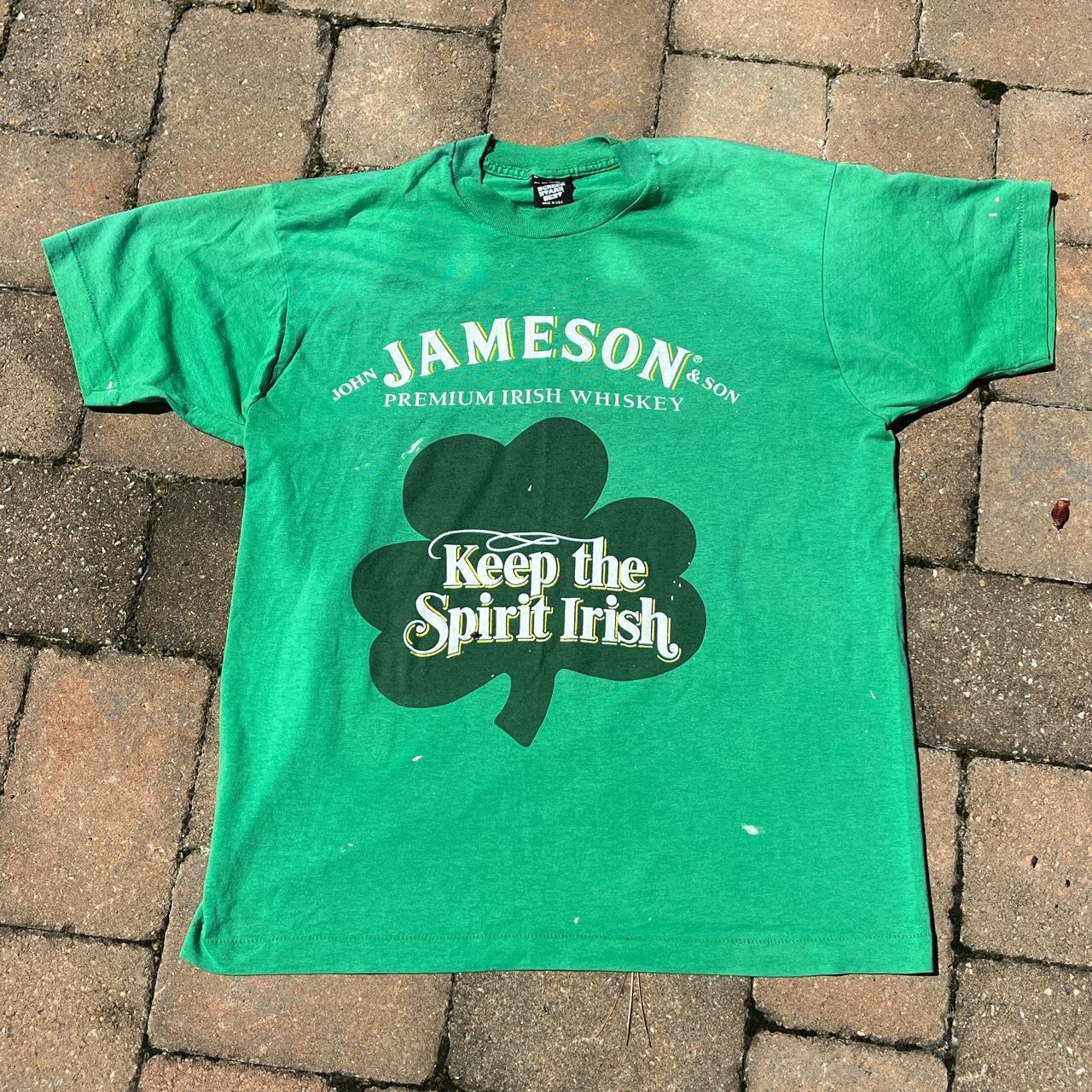 vintage 1980s single stitch jameson tee size xl but... - Depop