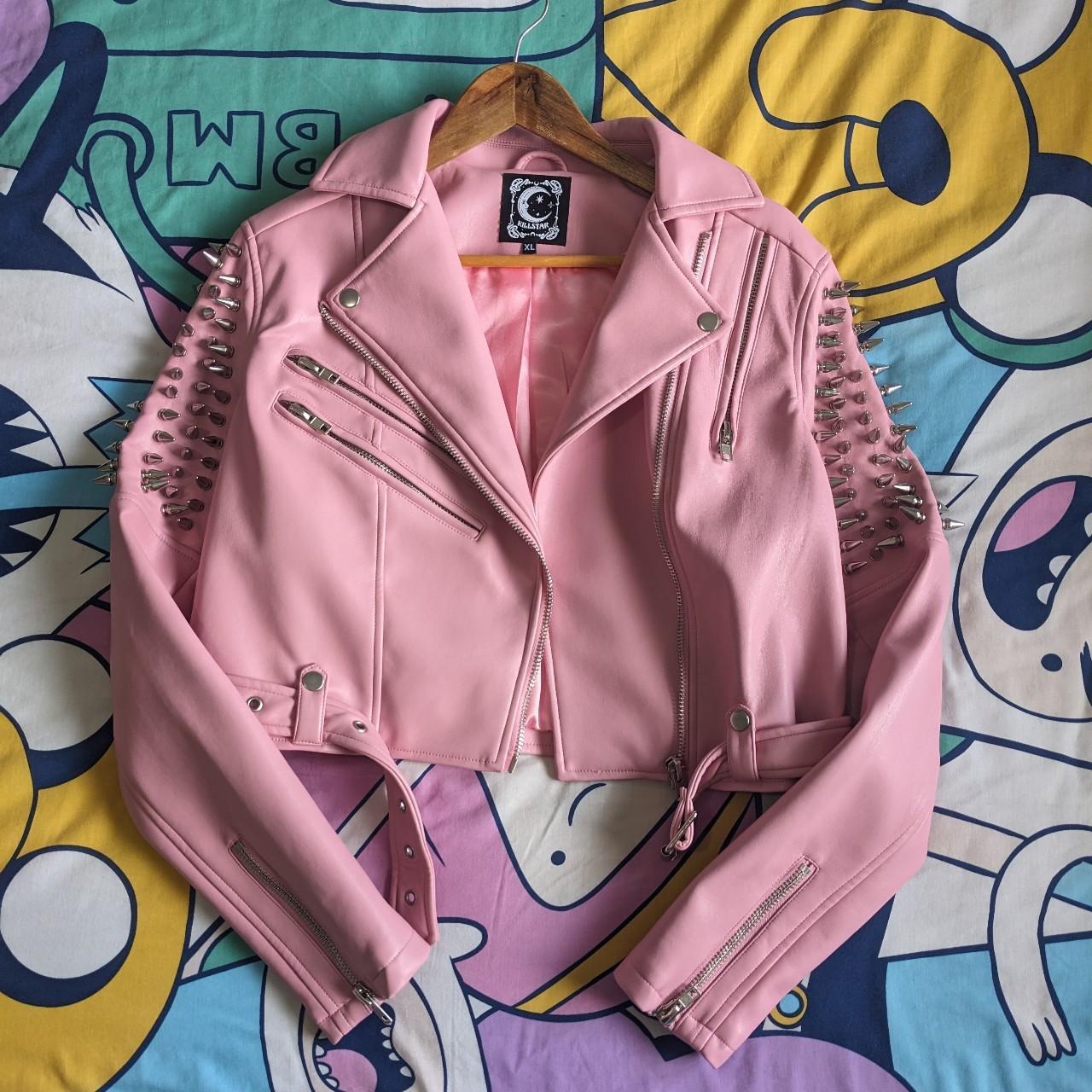 Killstar pink leather jacket best sale