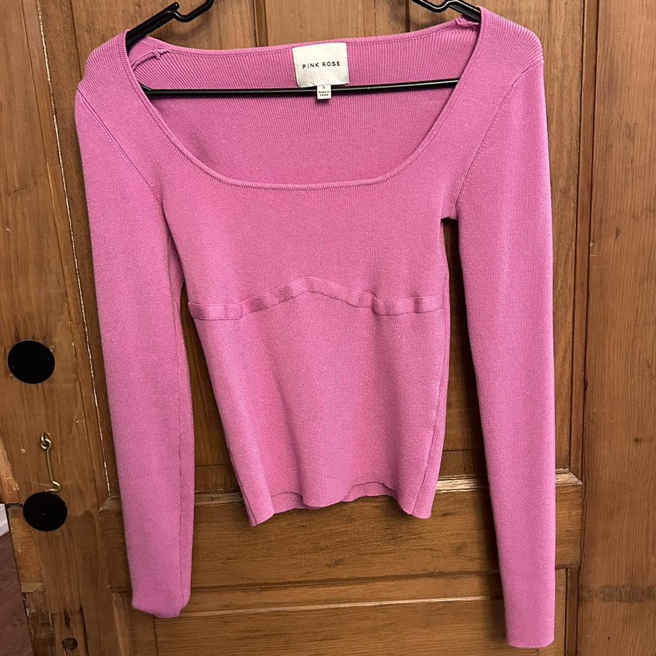 Fitted Pink Sweater Size Small Brand new w/o... Depop
