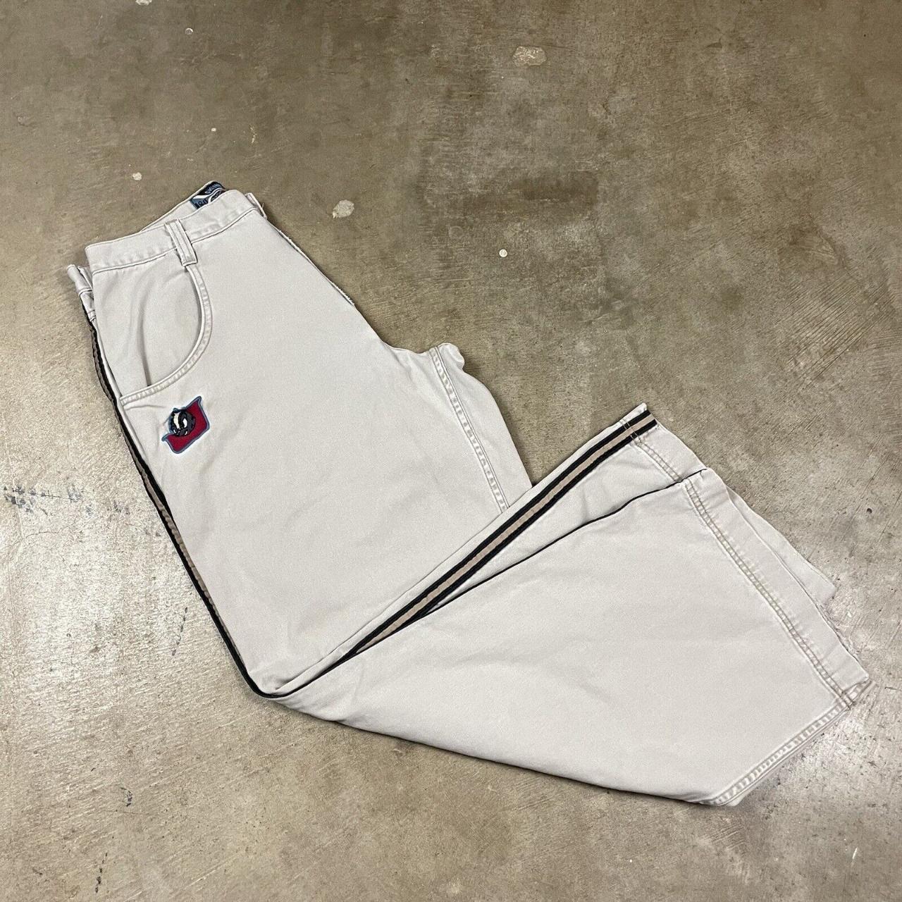 90’s Rare Vintage White Jnco Skunks Wide Leg Jeans... - Depop