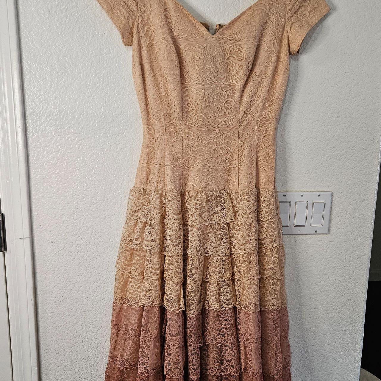 Source Unknown Women's A-line Dress - Tan/Orange … - image 2