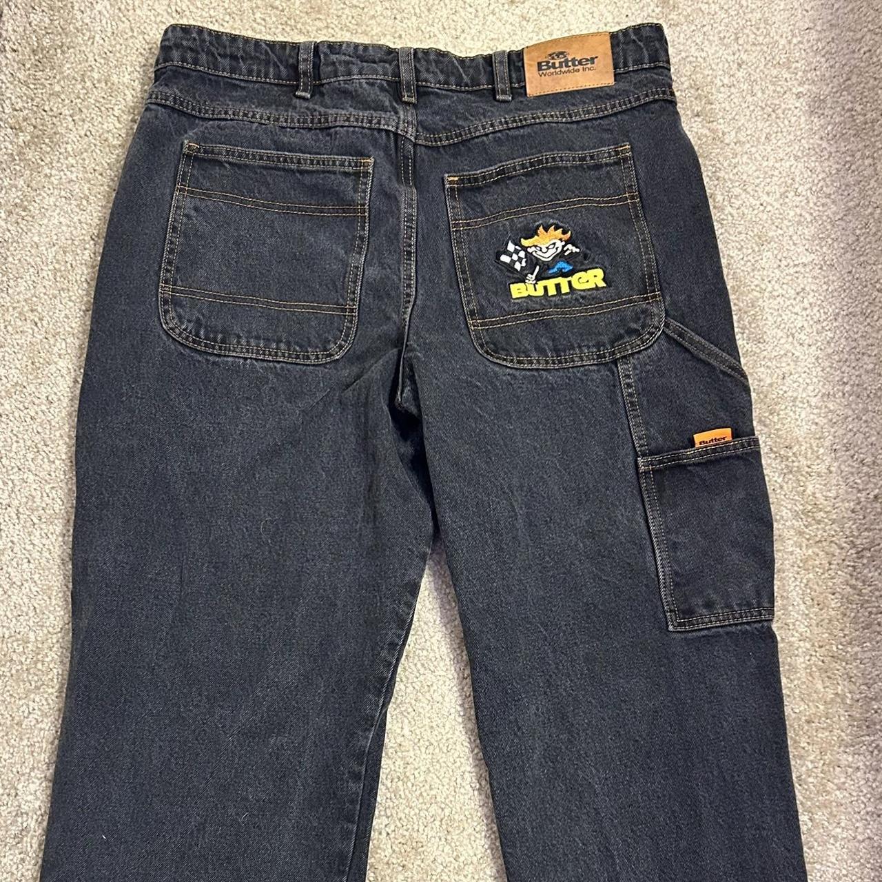 Butter Goods Men's Black Trousers Depop