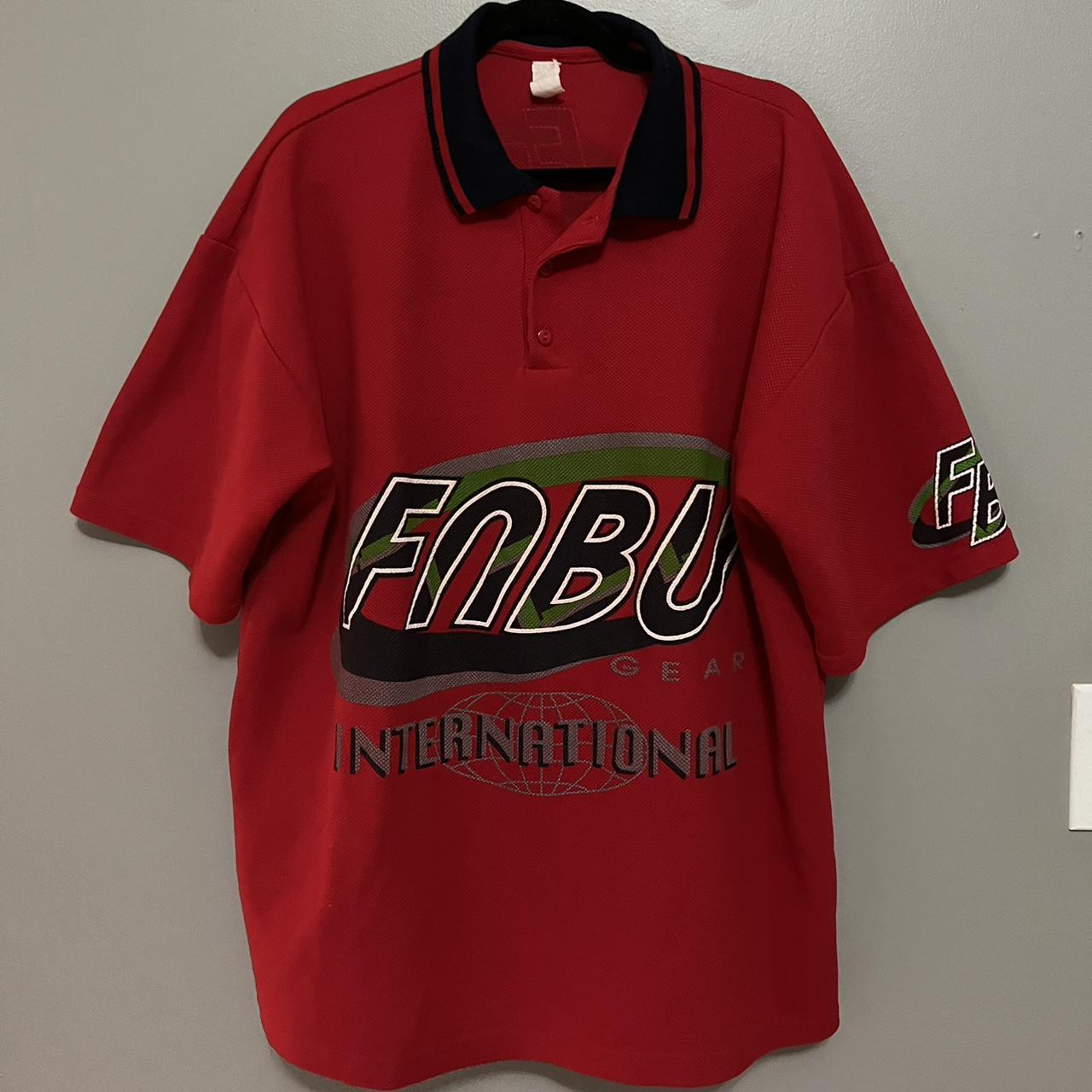 FUBU Men's Red and Black Shirt | Depop
