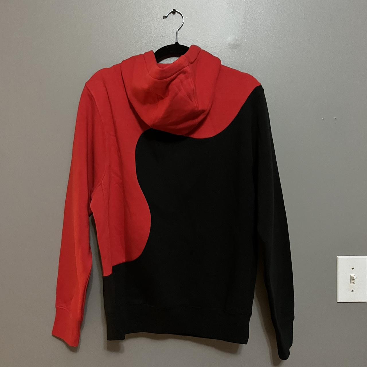 mens red and black nike hoodie