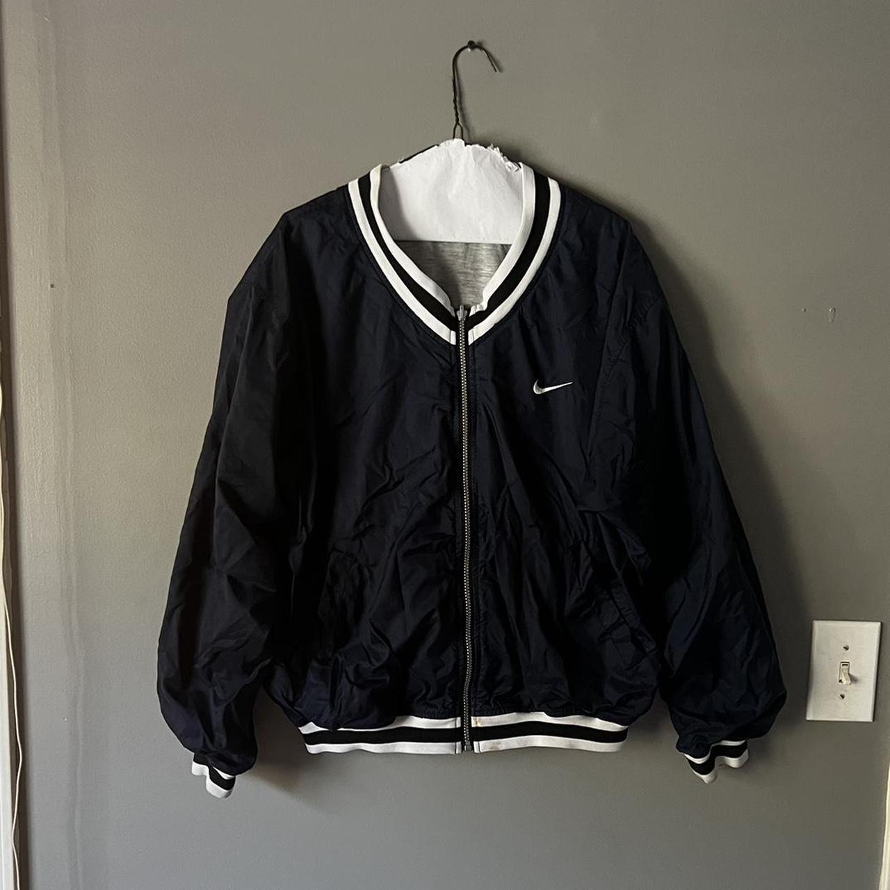 Inside Out Nike Jacket part of zipper broken, slight... - Depop