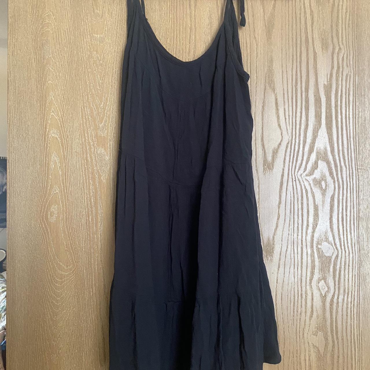 Wild Fable Black Babydoll Dress With Tie Up Straps Depop