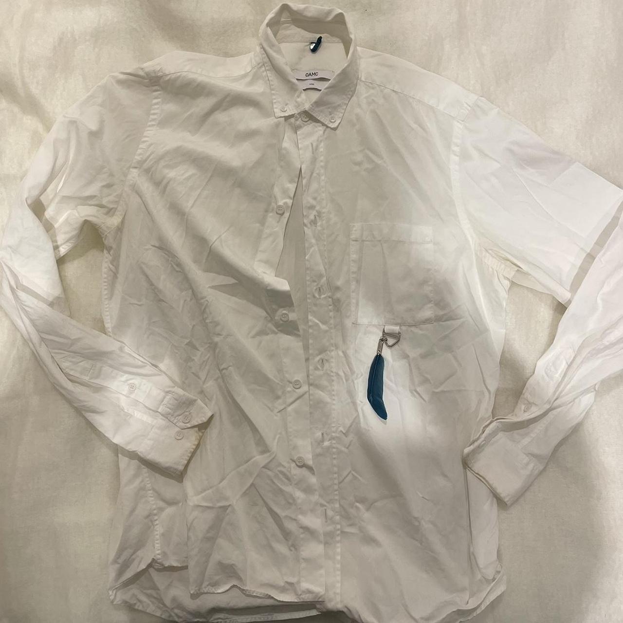 OAMC white button up with feather detail. Overall... - Depop
