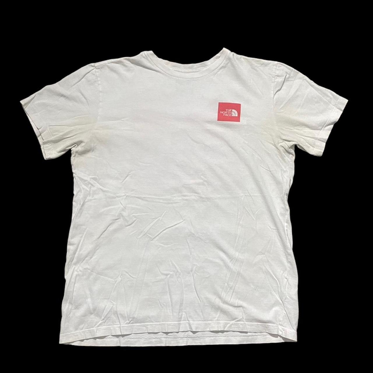 The North Face Men's White and Red T-shirt