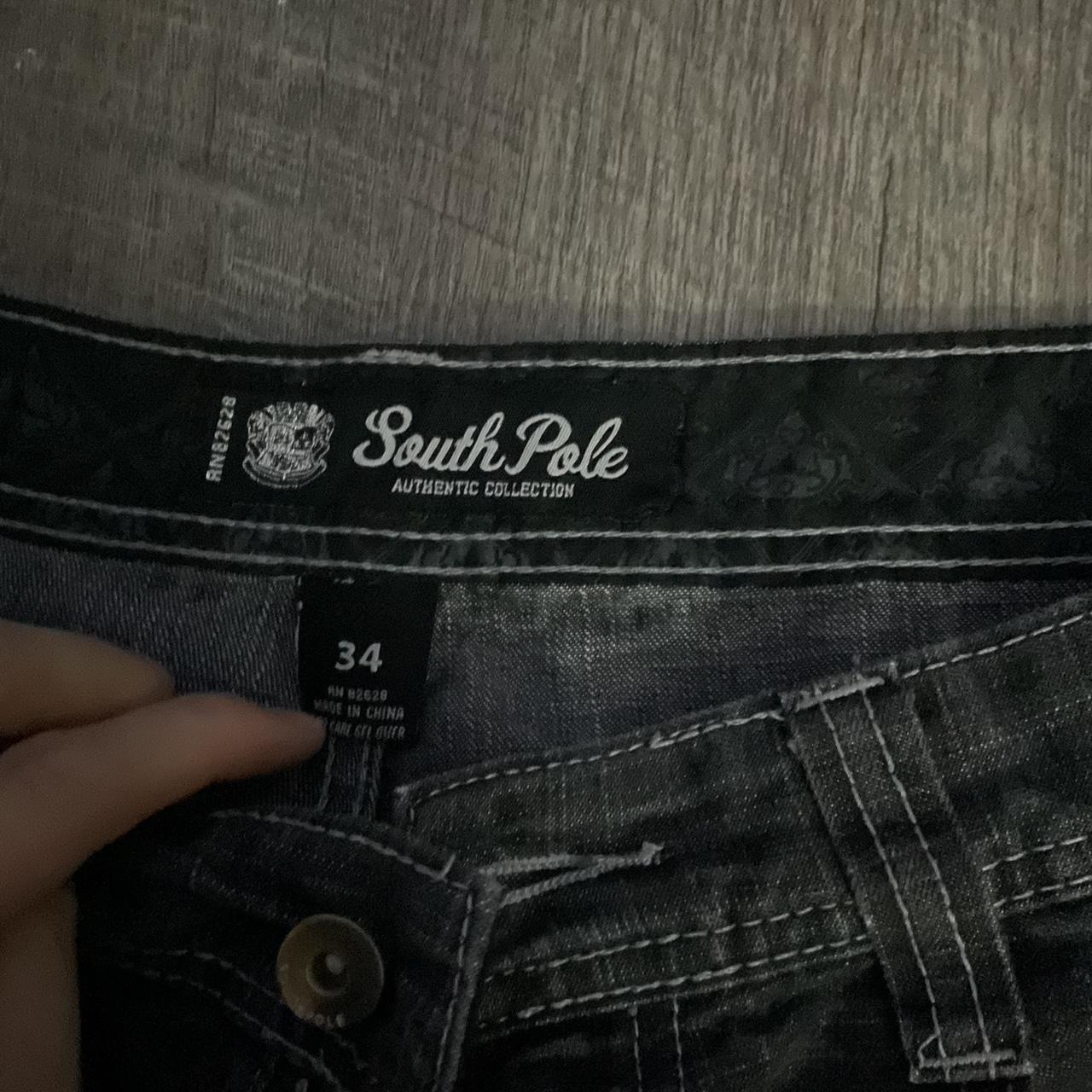 Rare Southpole black and white baggy jeans crazy | Depop